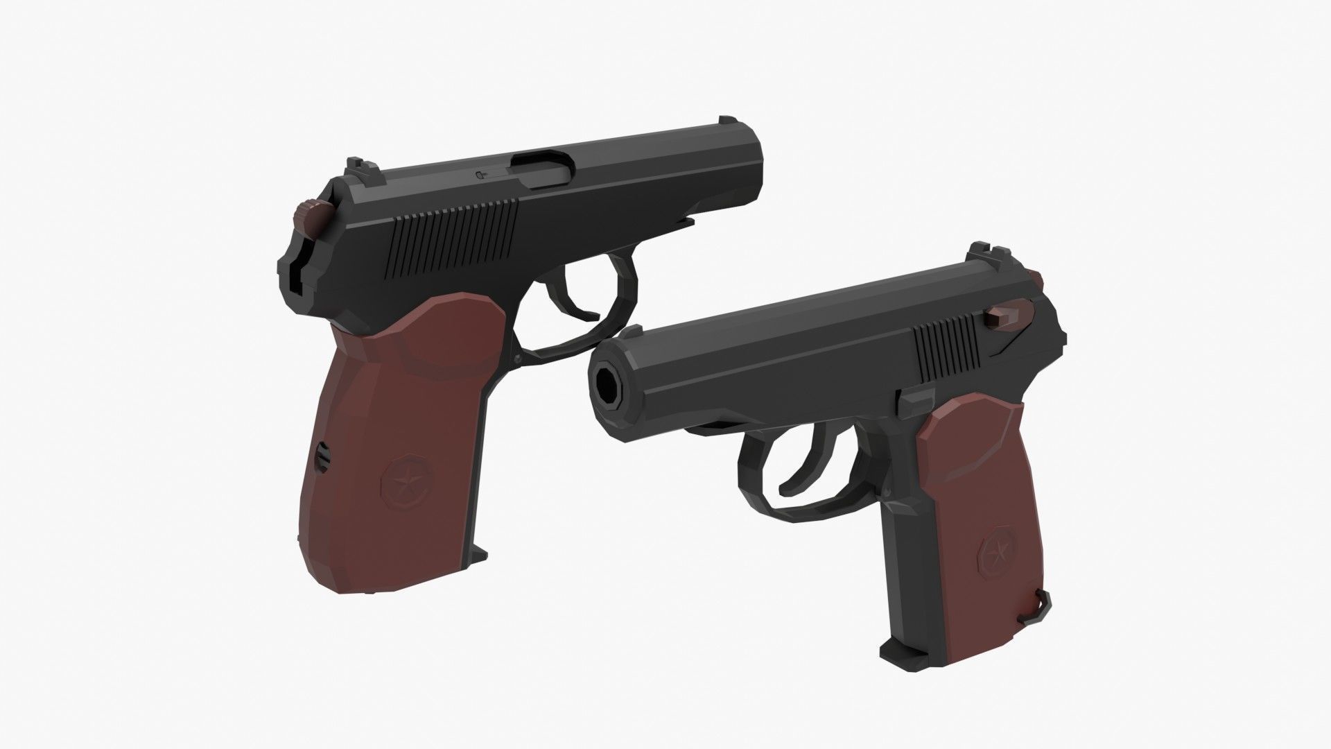 Makarov  Low-poly Low-poly 3D model_1
