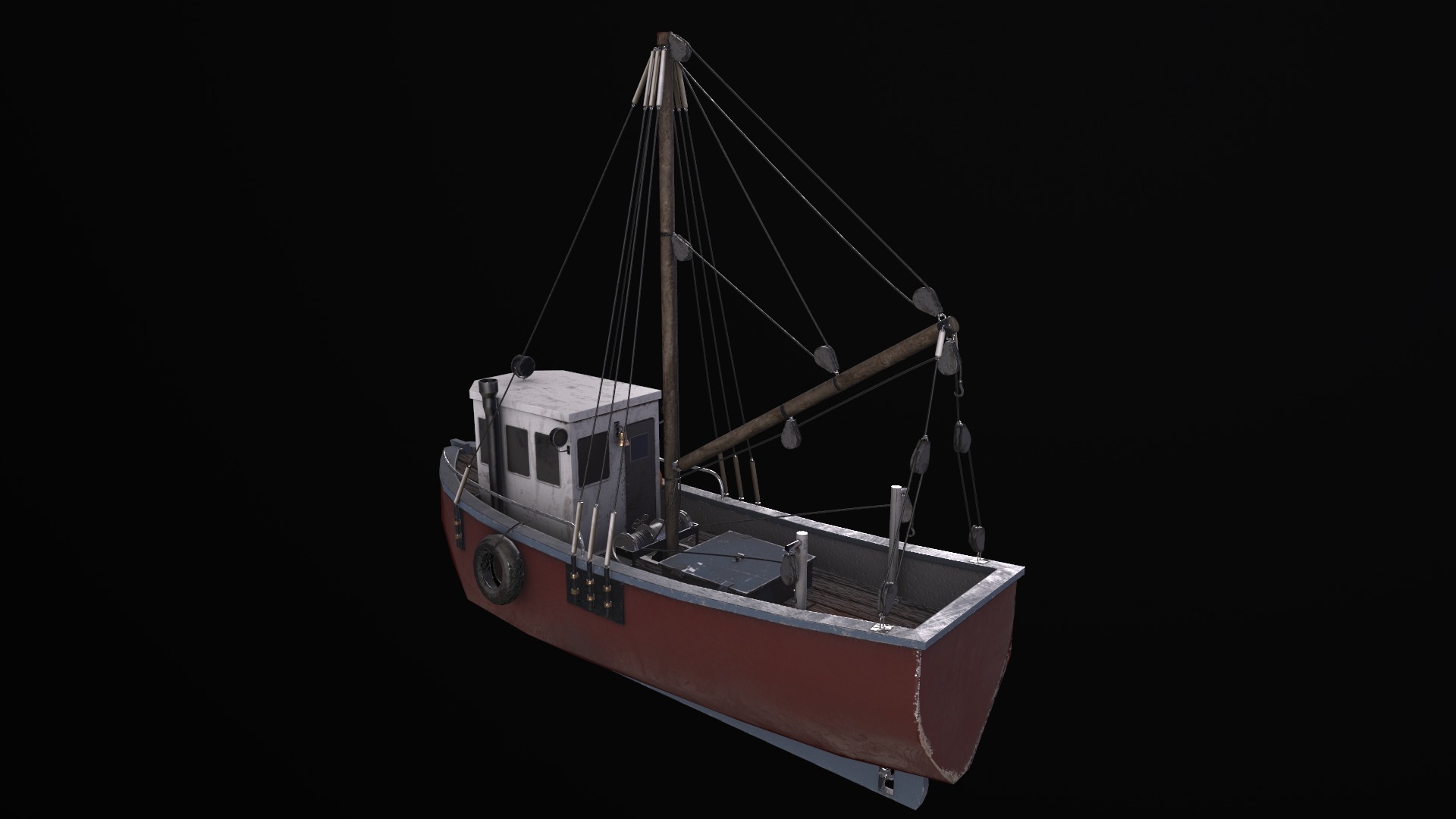 3D Boat - Low poly Low-poly 3D model_3