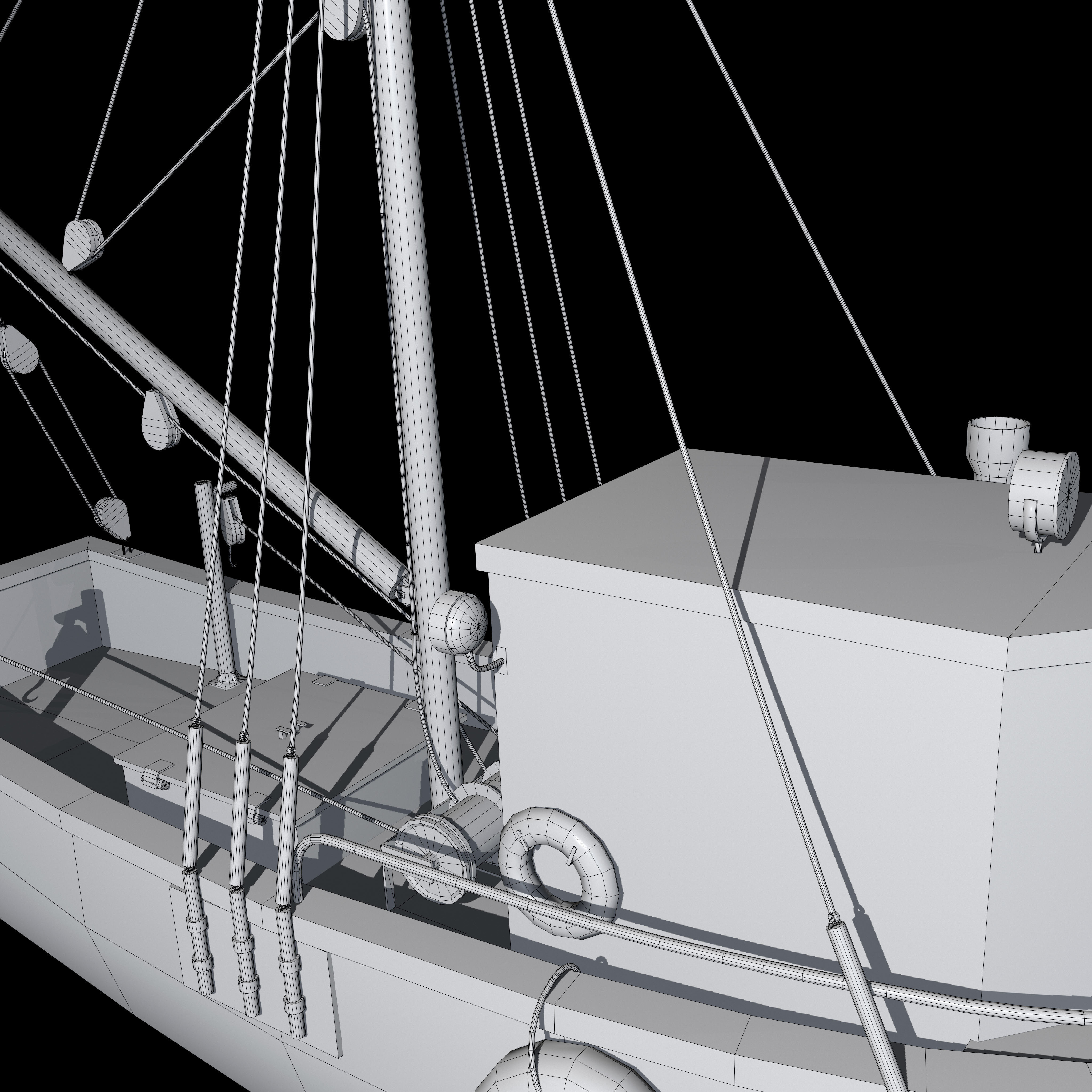 3D Boat - Low poly Low-poly 3D model_6