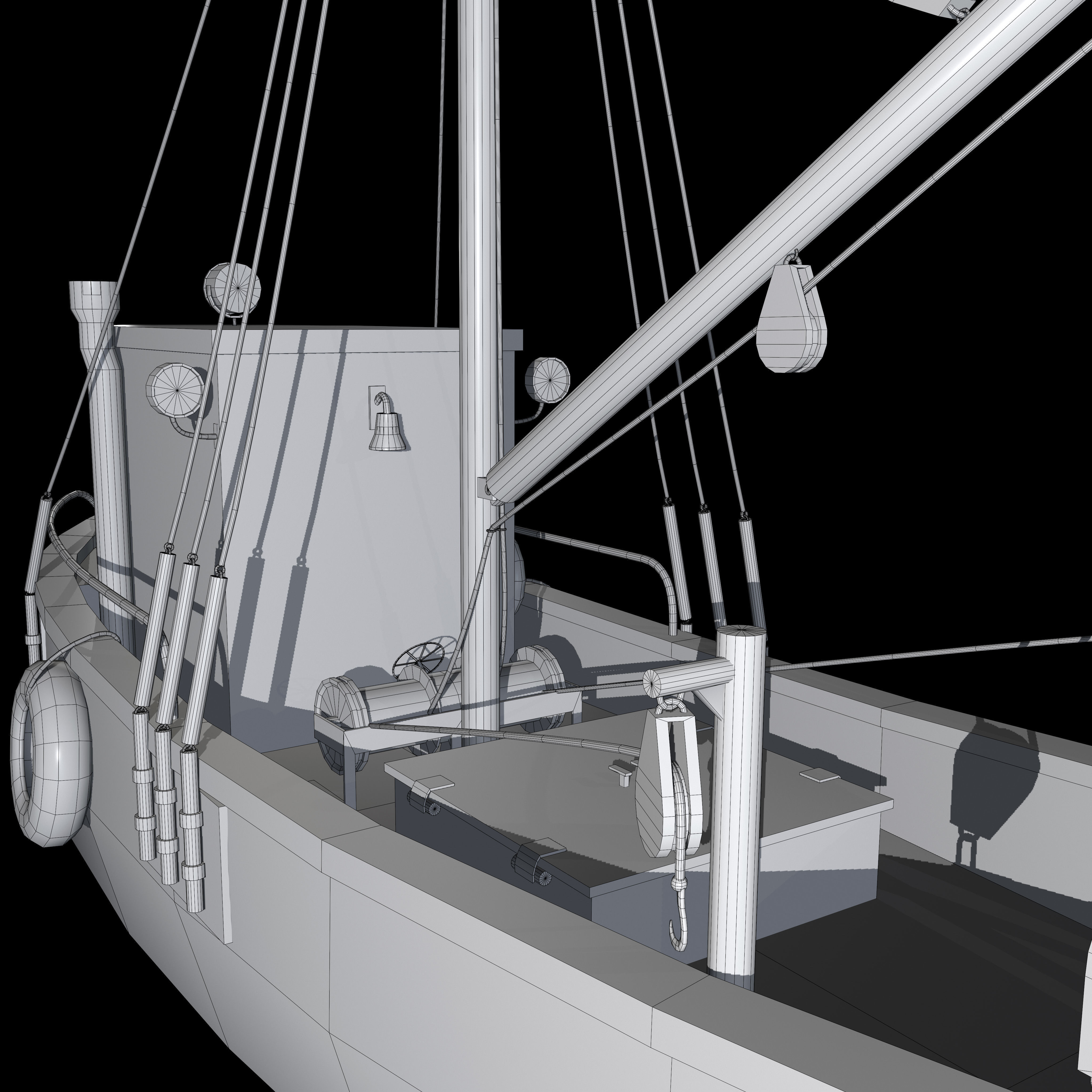 3D Boat - Low poly Low-poly 3D model_5