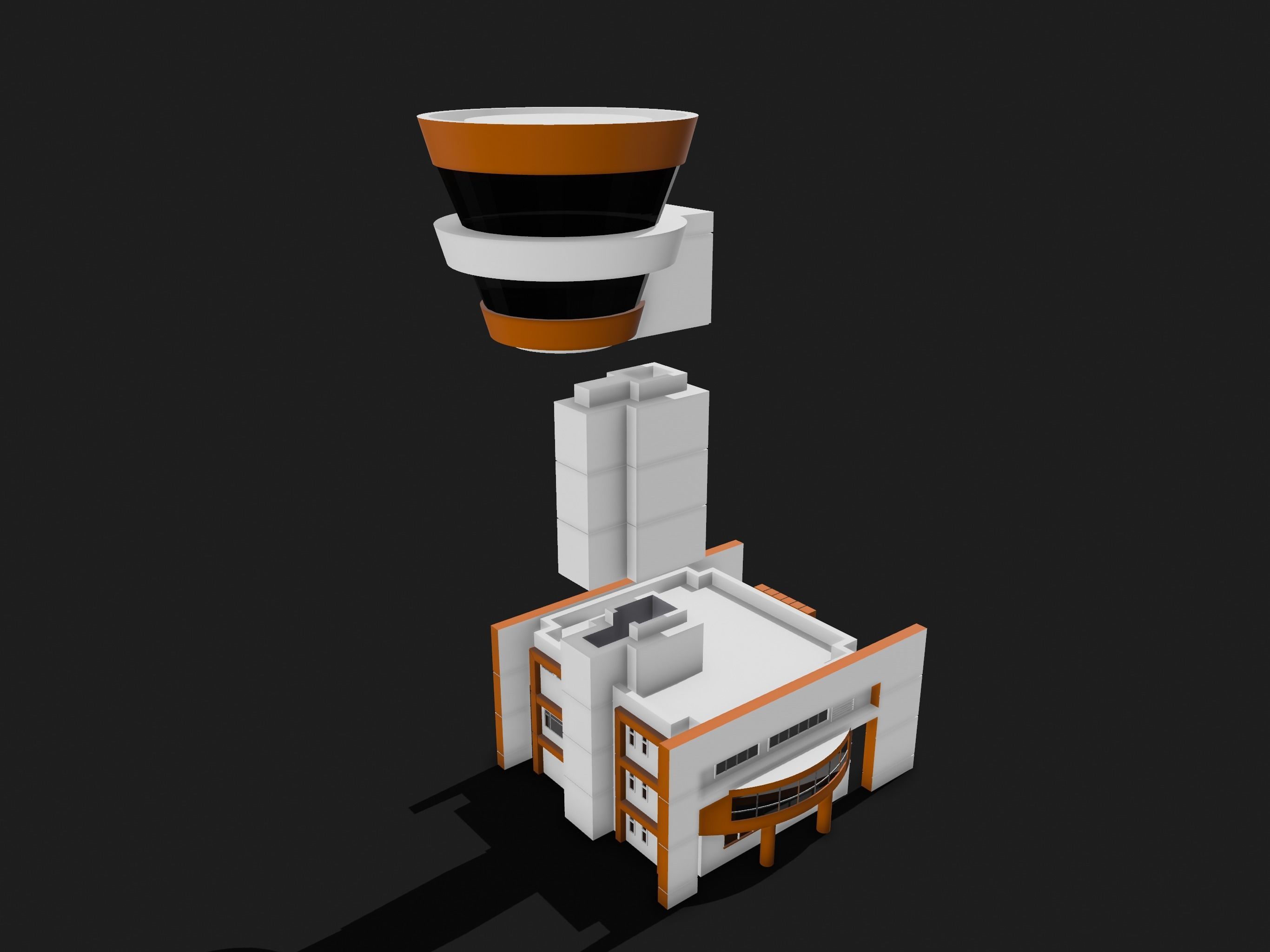 Don Muang International Airport DMK ATC tower 3D print model_6