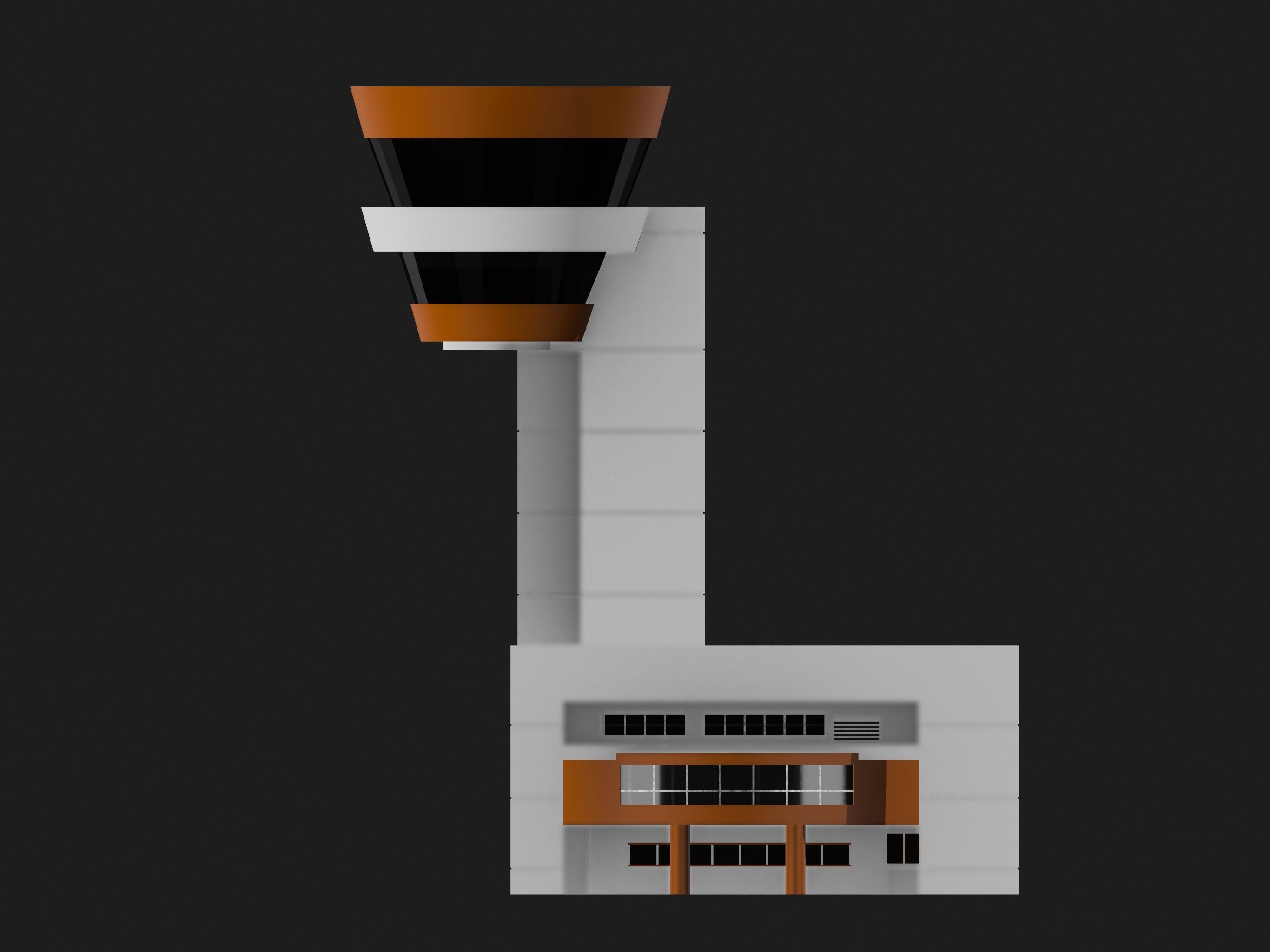 Don Muang International Airport DMK ATC tower 3D print model_5