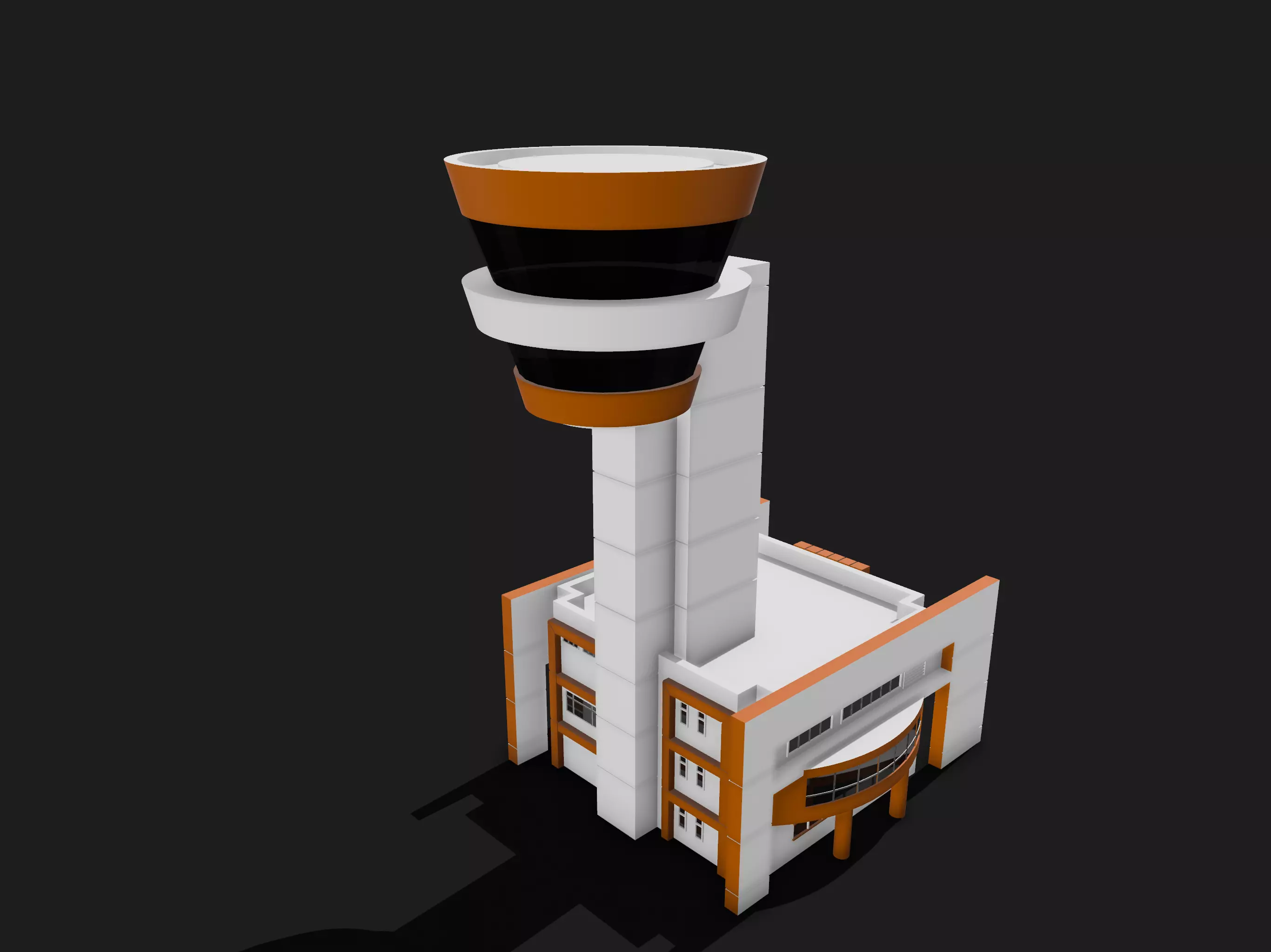 Don Muang International Airport DMK ATC tower 3D print model_0