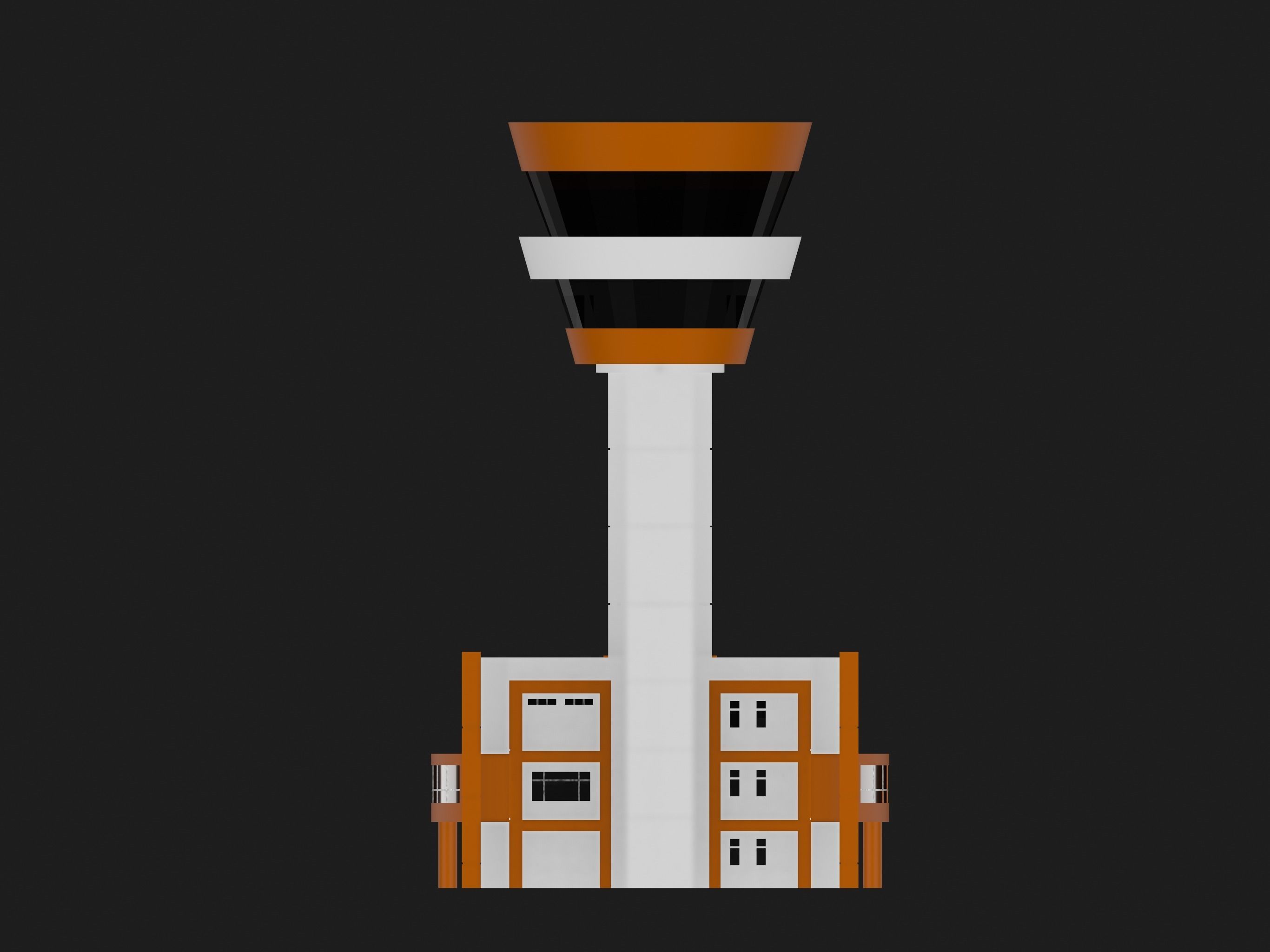 Don Muang International Airport DMK ATC tower 3D print model_3