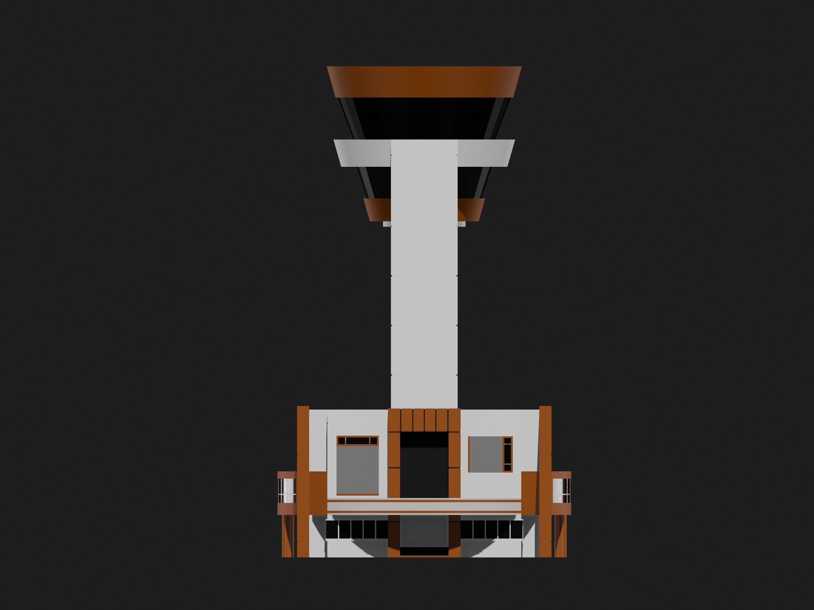 Don Muang International Airport DMK ATC tower 3D print model_2
