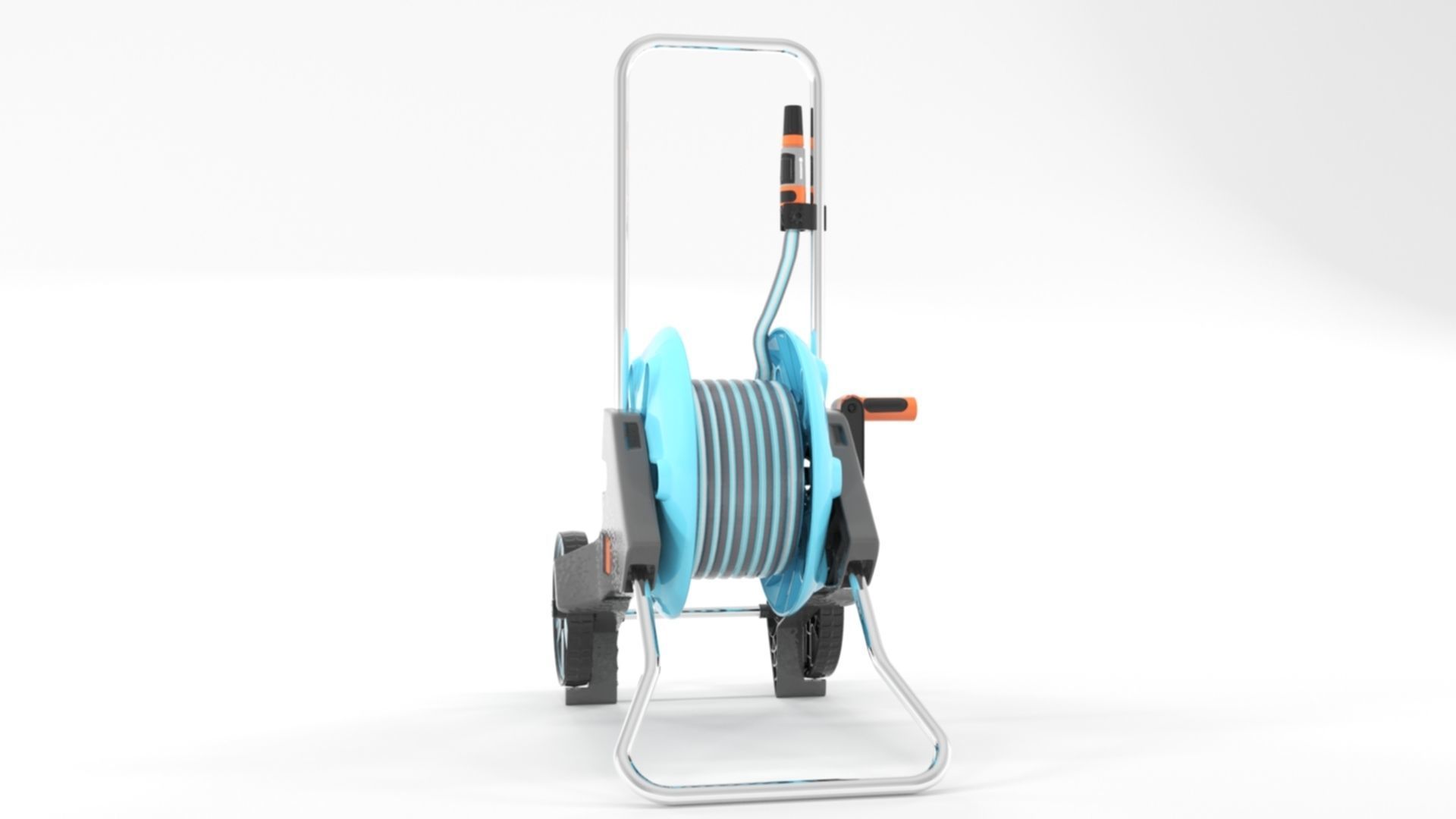  GARDENA 18513-20 Hose Reel Trolley CleverRoll M Set Low-poly 3D model_8