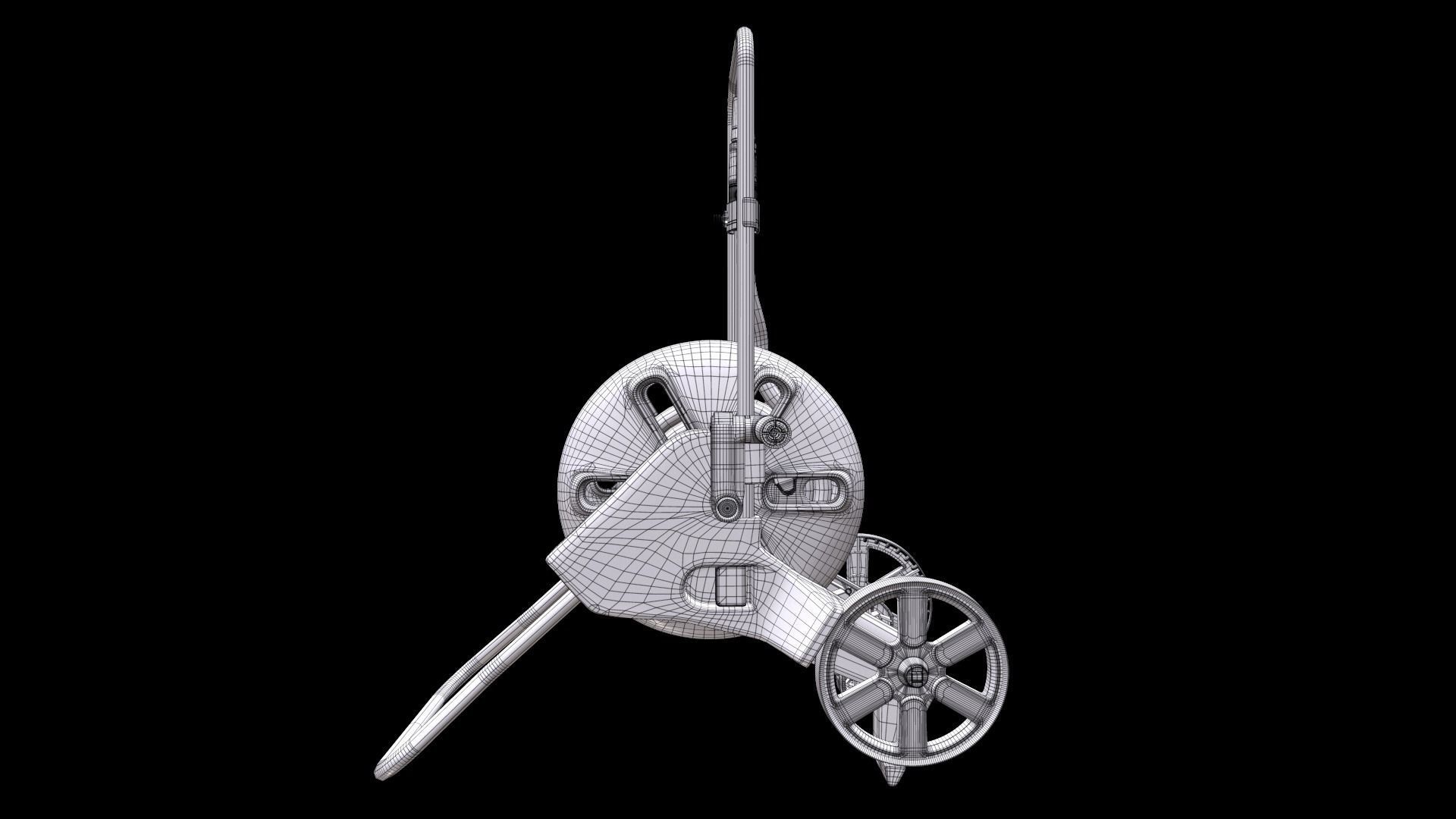  GARDENA 18513-20 Hose Reel Trolley CleverRoll M Set Low-poly 3D model_14