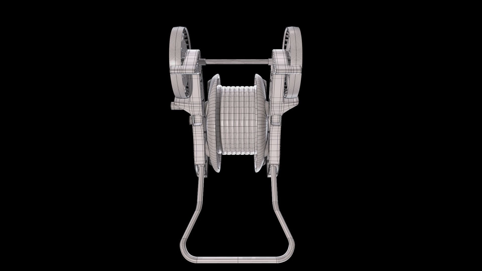  GARDENA 18513-20 Hose Reel Trolley CleverRoll M Set Low-poly 3D model_11