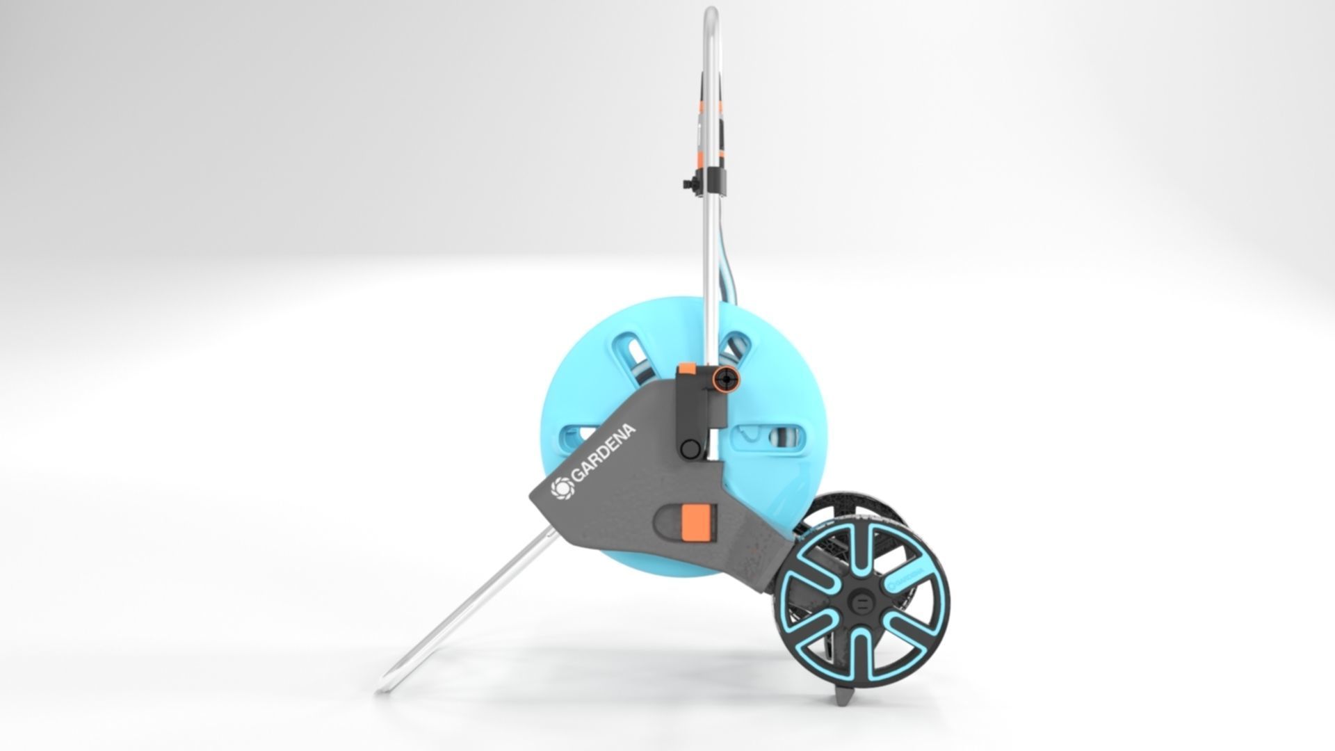  GARDENA 18513-20 Hose Reel Trolley CleverRoll M Set Low-poly 3D model_9