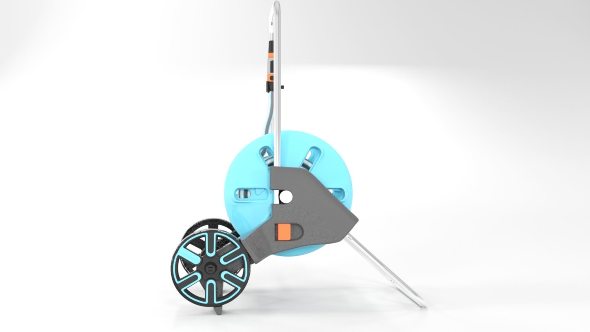  GARDENA 18513-20 Hose Reel Trolley CleverRoll M Set Low-poly 3D model_3