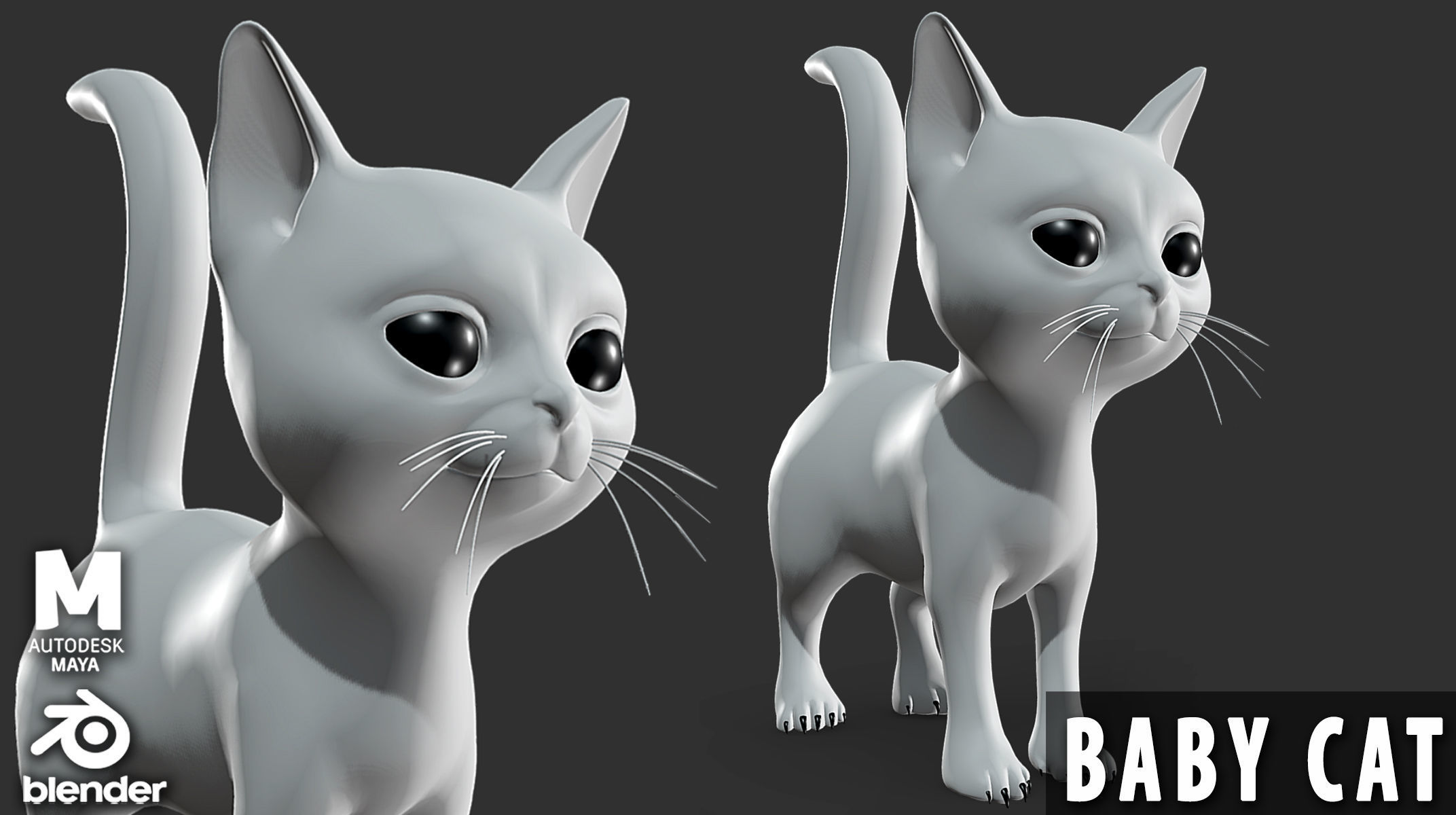 19 Domestic Animal Collection Low-poly 3D model_13