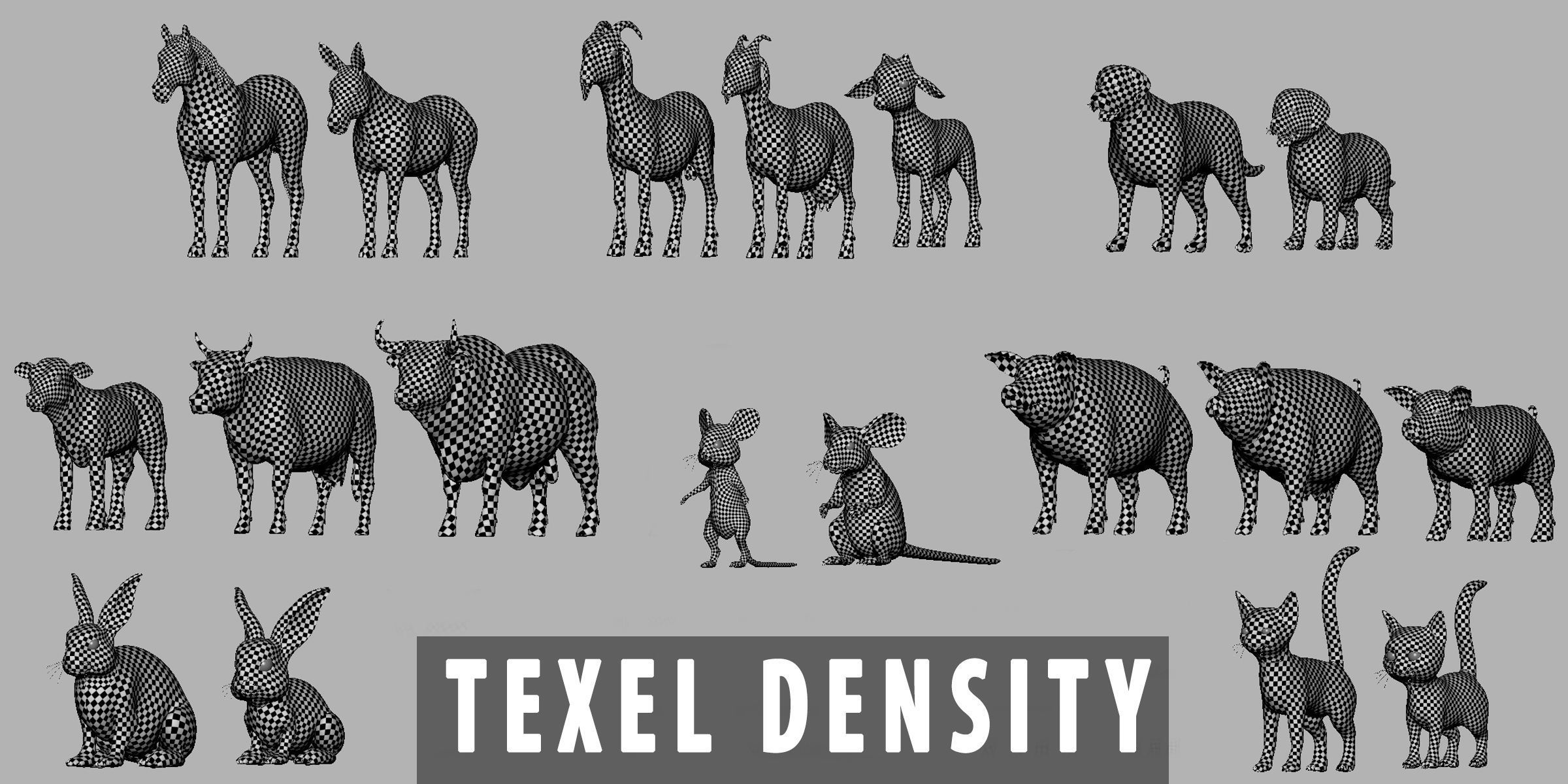 19 Domestic Animal Collection Low-poly 3D model_4