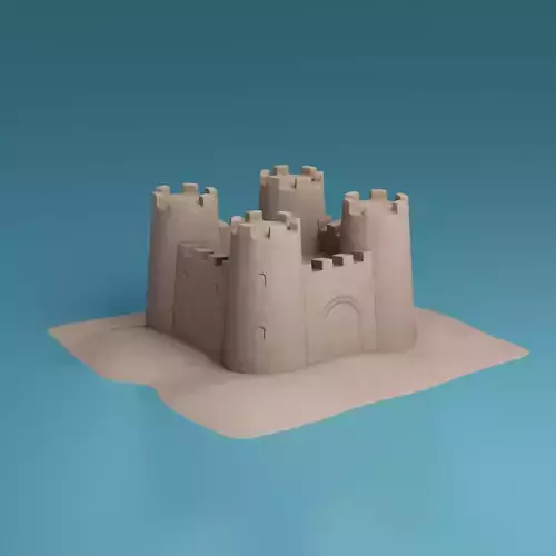 Sandcastle 3D model