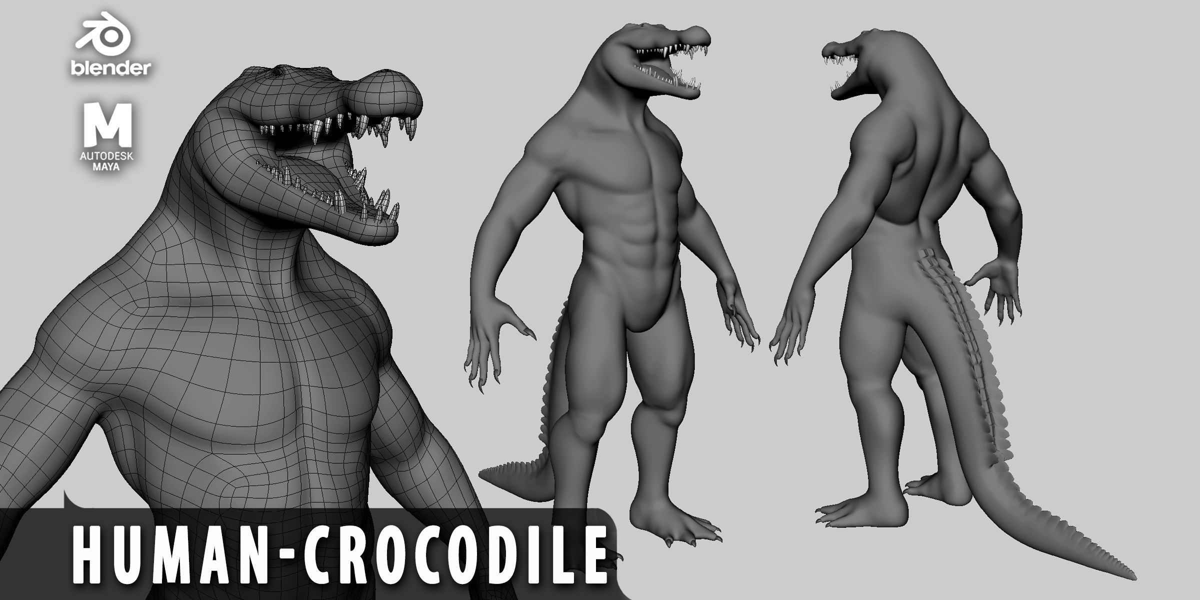 10 Mythical Creatures  Low-poly 3D model_8