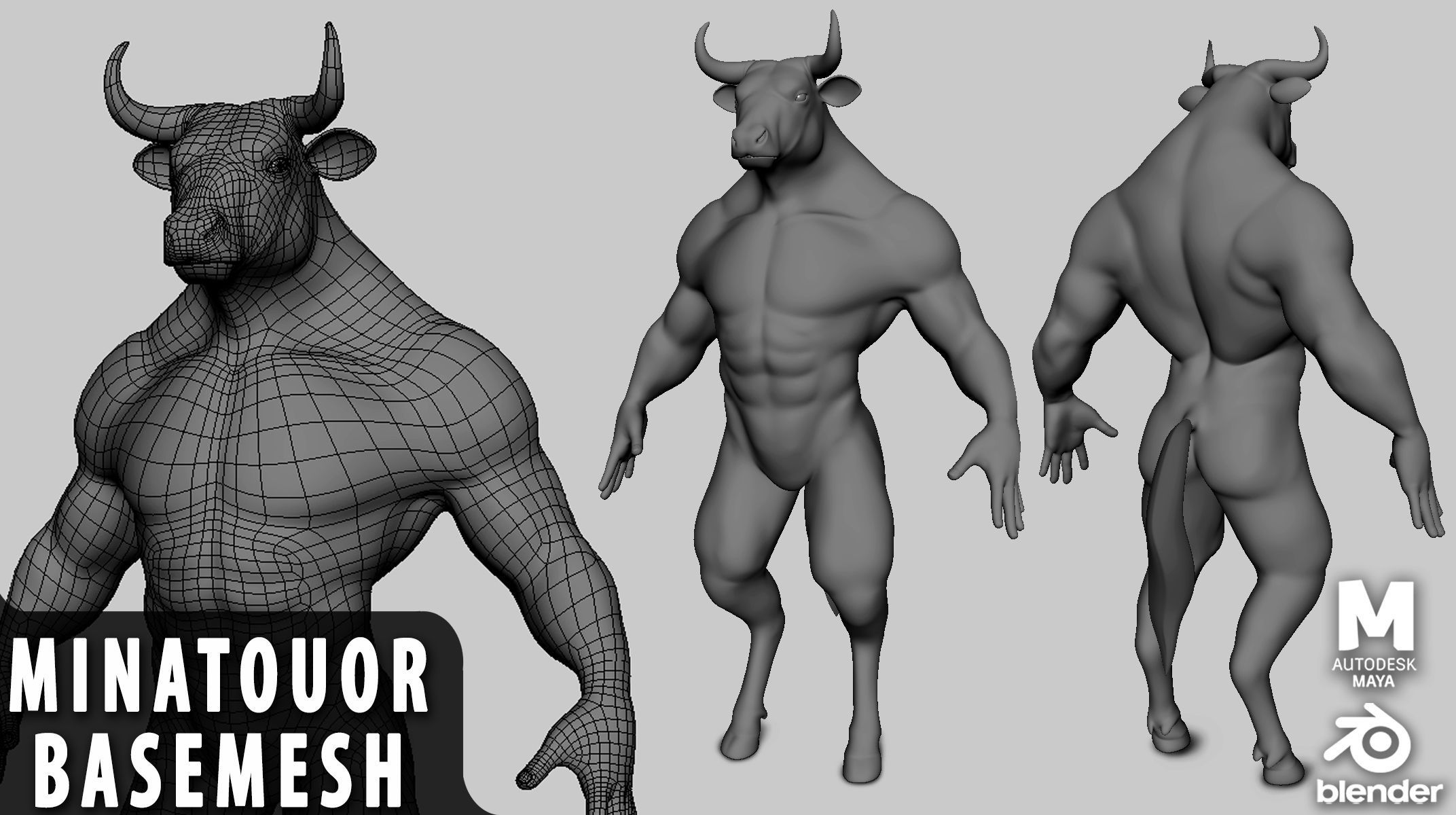10 Mythical Creatures  Low-poly 3D model_10