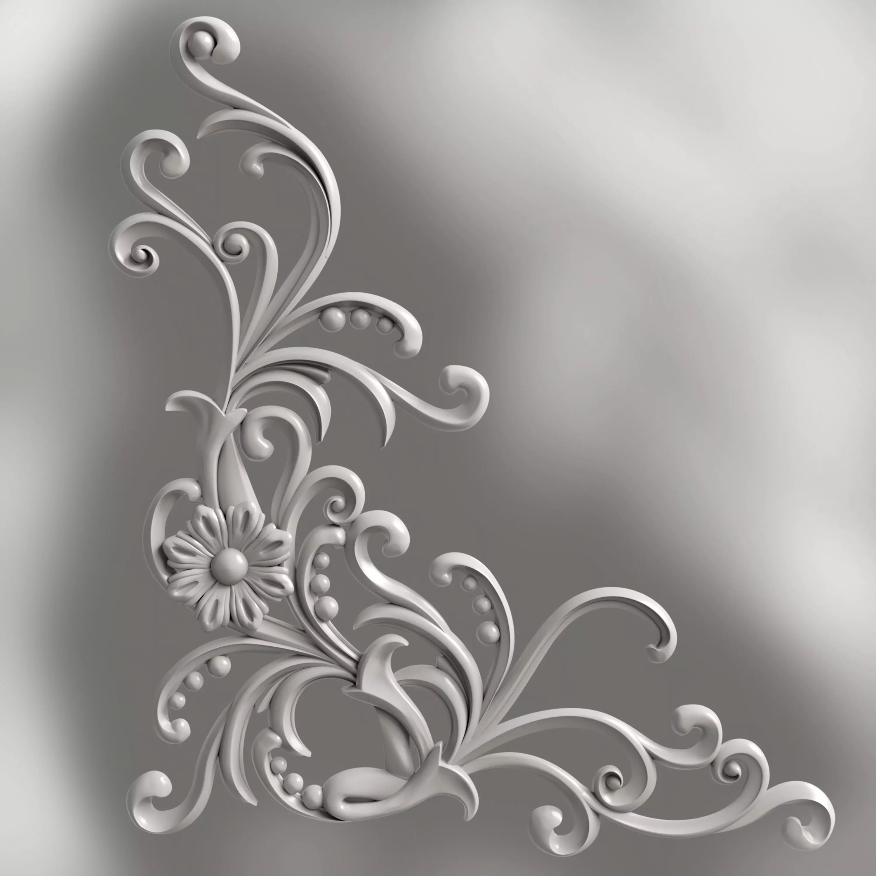 3D model of volumetric decor for CNC milling 3D print model