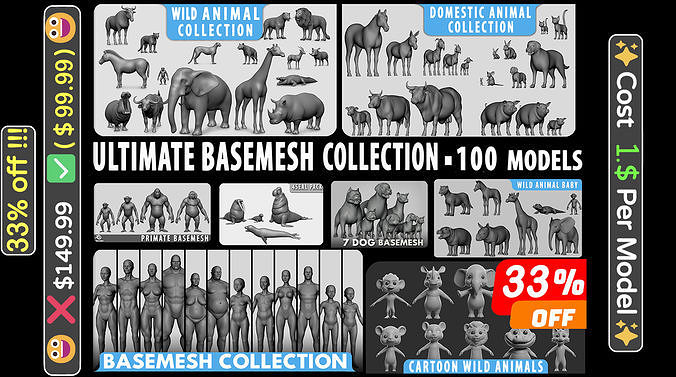 100 Ultimate Basemesh Collection  