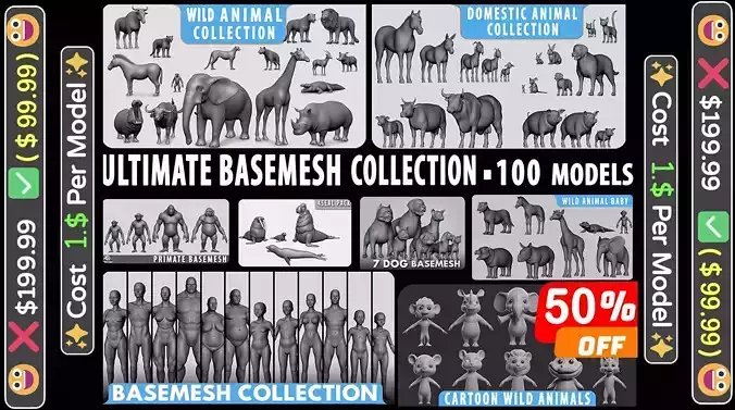100 Ultimate Basemesh Collection  