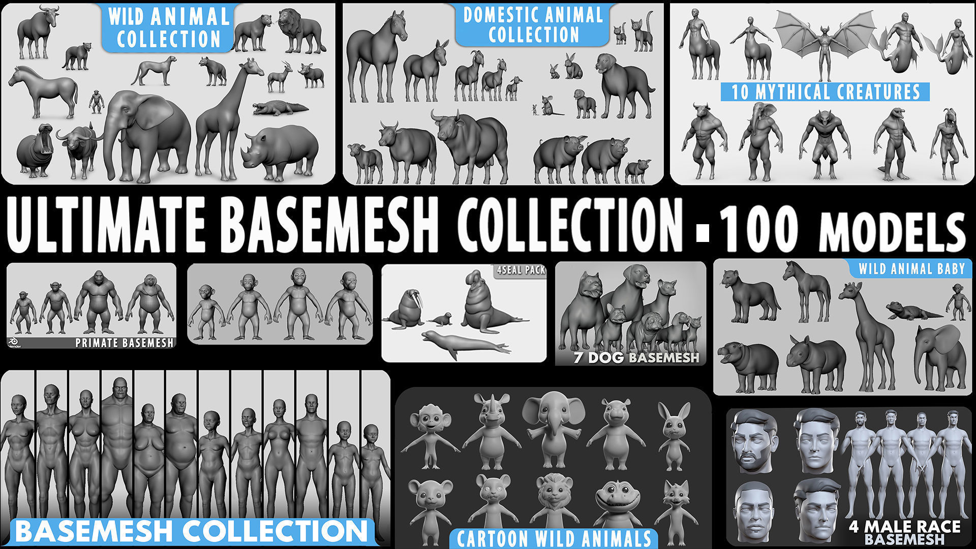 100 Ultimate Basemesh Collection  _1