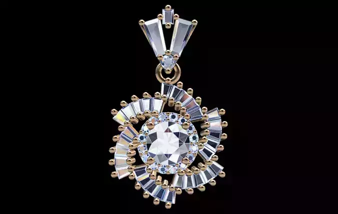 BAGUETTE Necklaces or Pendant 42