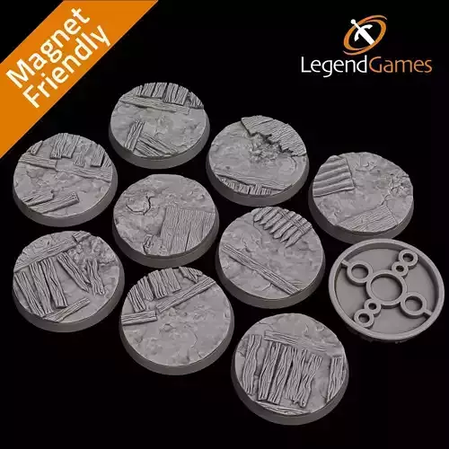 LegendGames 40mm round bases for Trench Crusade x10 plain 3D print model