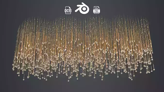 Procedural  Chandelier Rain