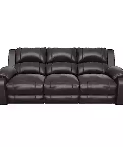 3D Model of Reclining Three-Seater Sofa in Chocolate Brown