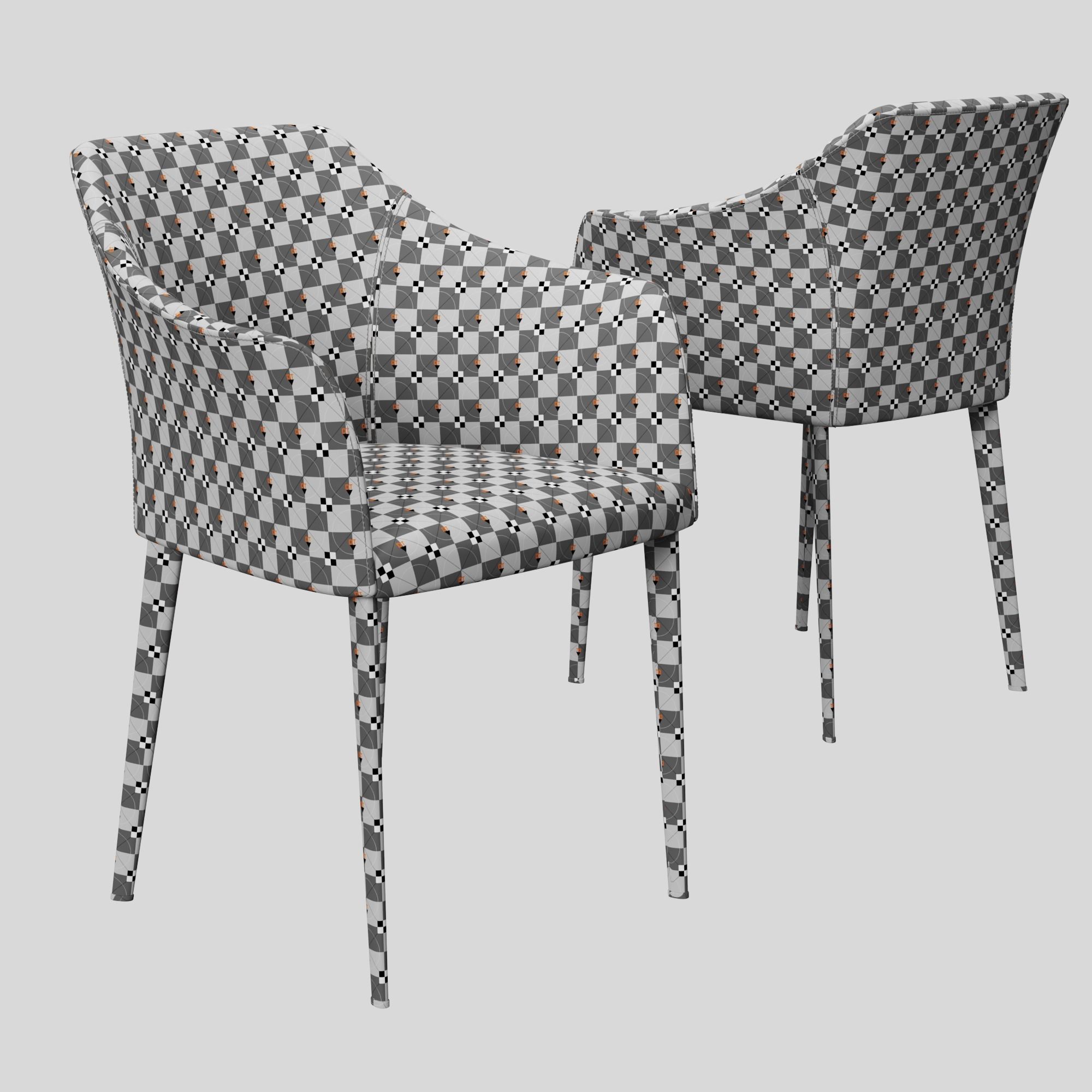 Riflessi Carmen Chair Low-poly 3D model_13