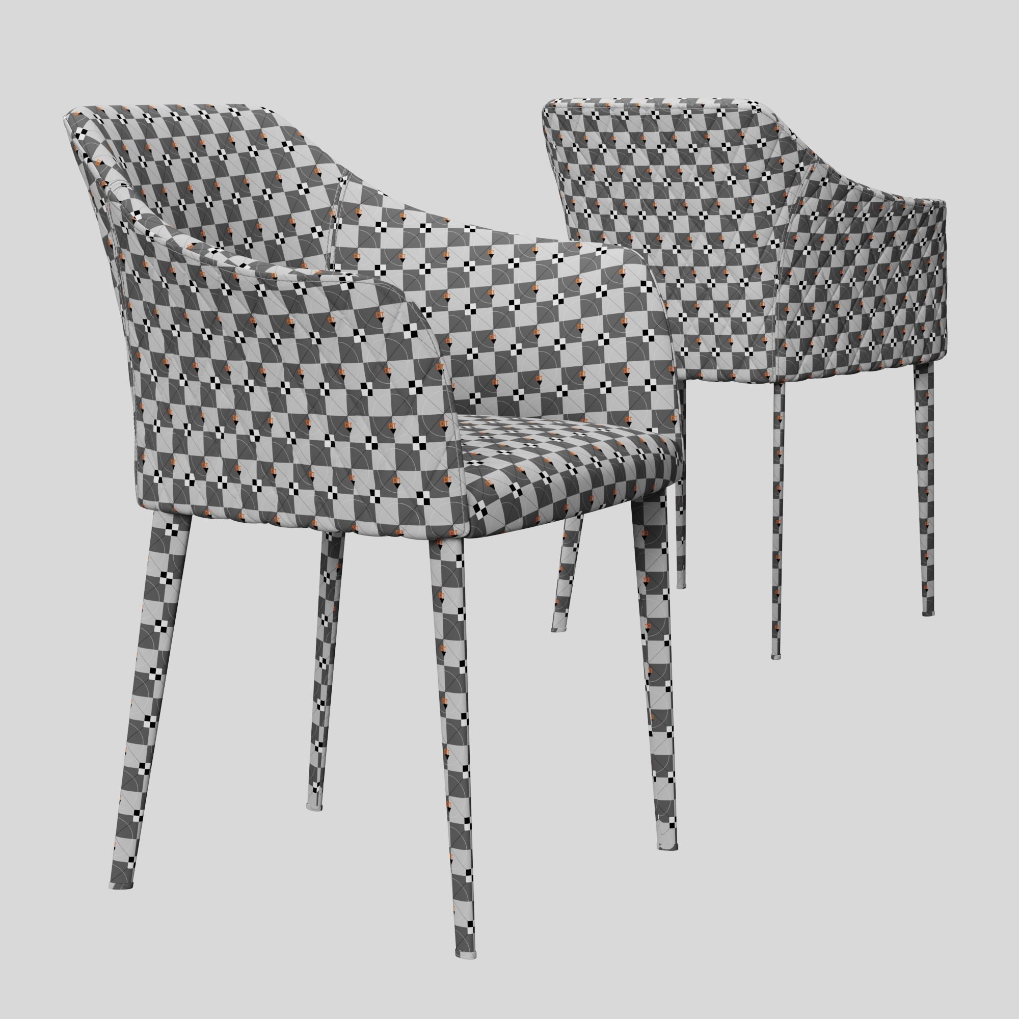 Riflessi Carmen Chair Low-poly 3D model_12