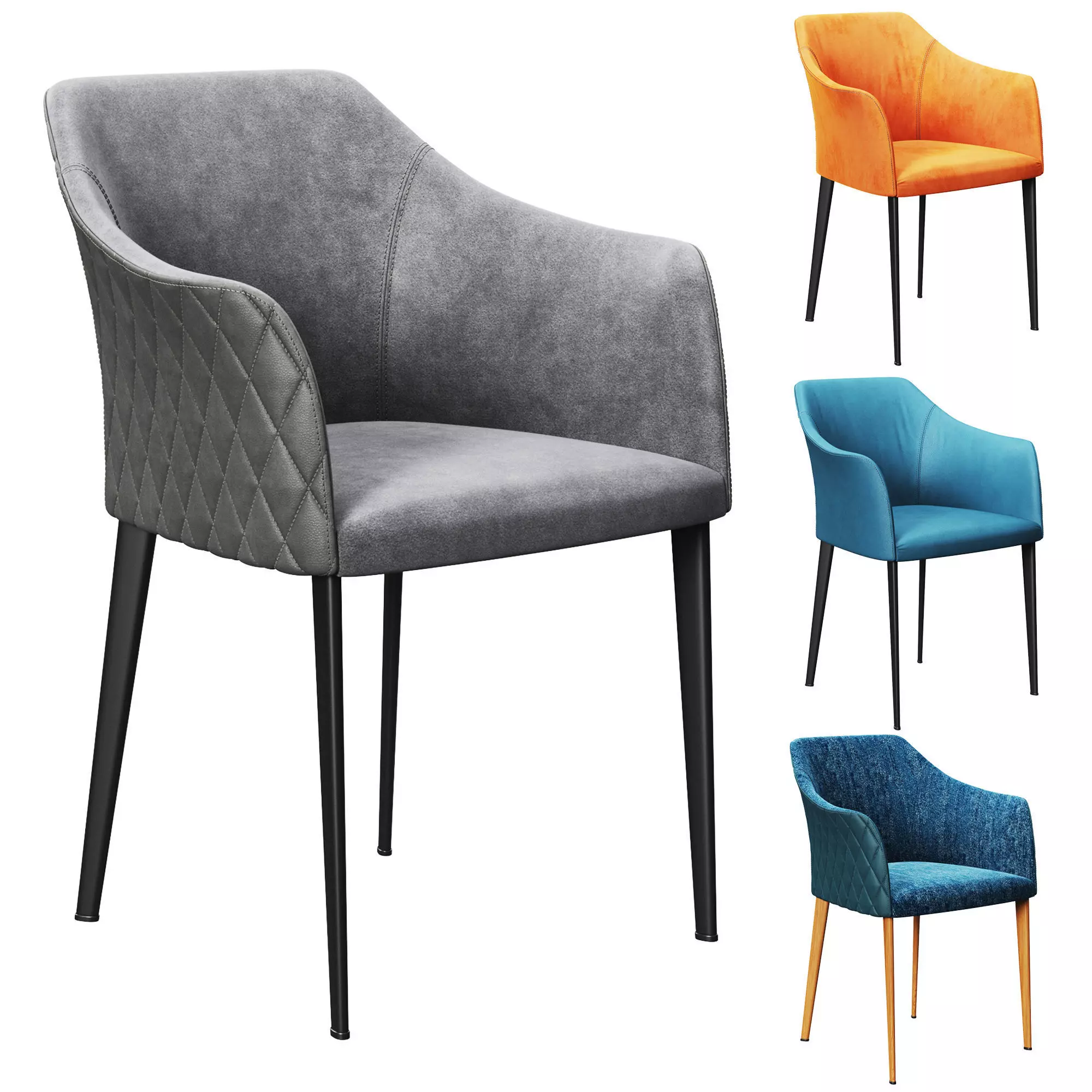 Riflessi Carmen Chair Low-poly 3D model_0