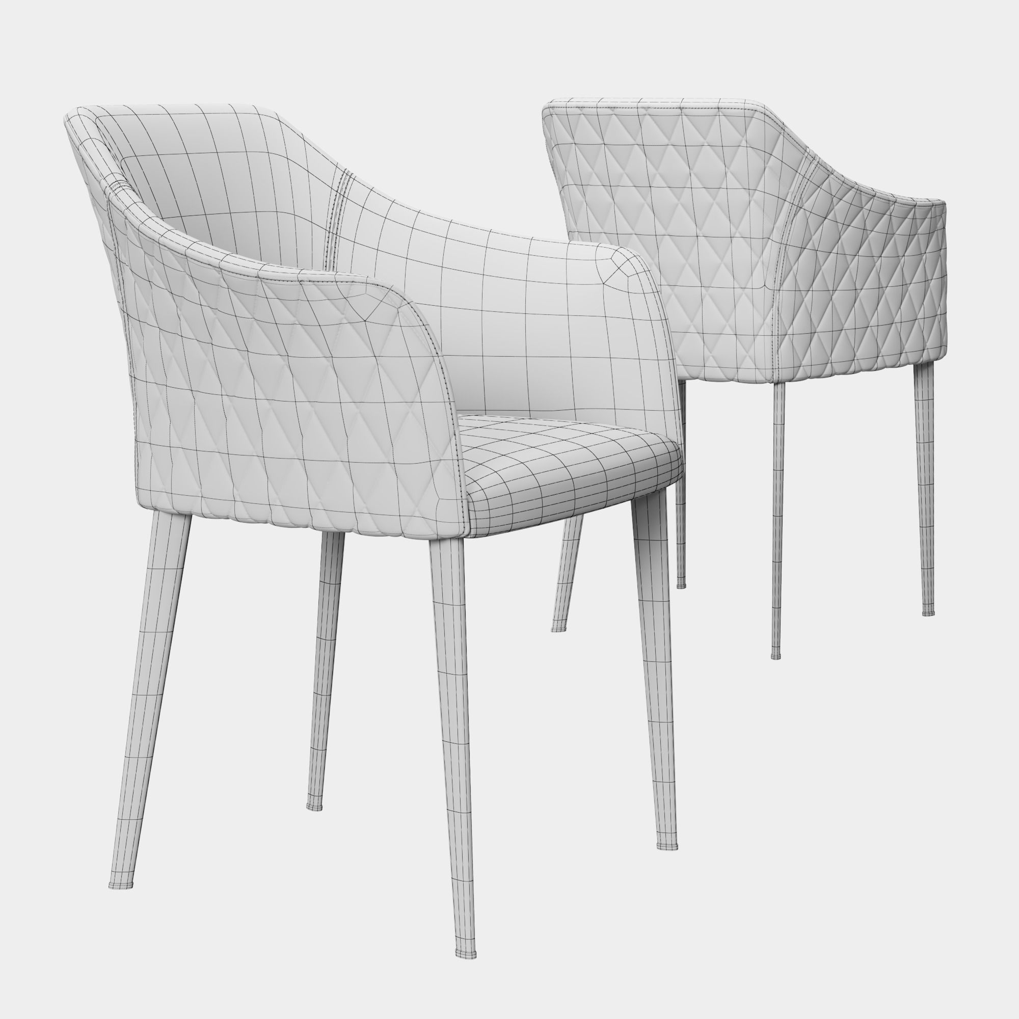 Riflessi Carmen Chair Low-poly 3D model_10