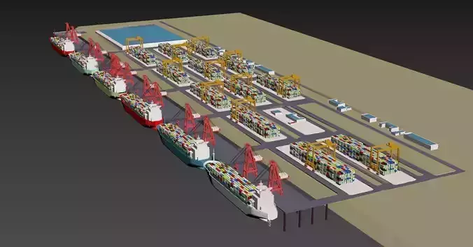 This Is a Low Poly Port Station