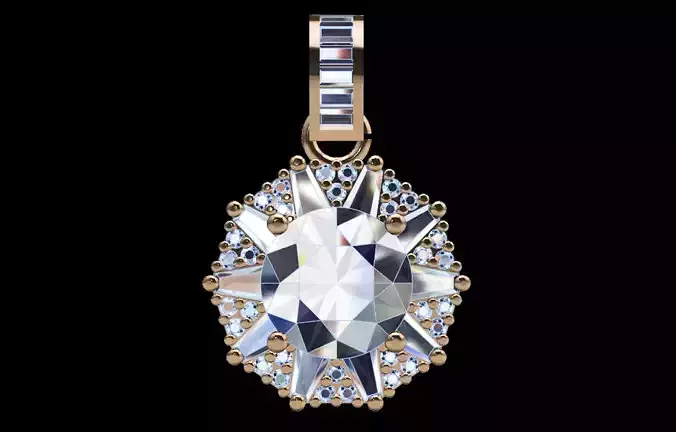 BAGUETTE Necklaces or Pendant 48