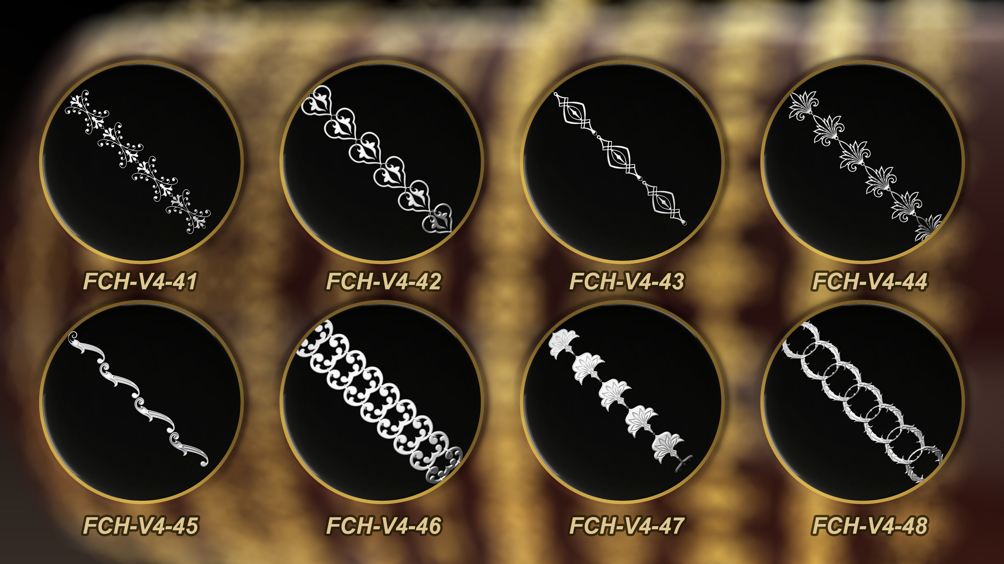 50 Chain 3D Model and Curve brush Vol 4 3D model_6