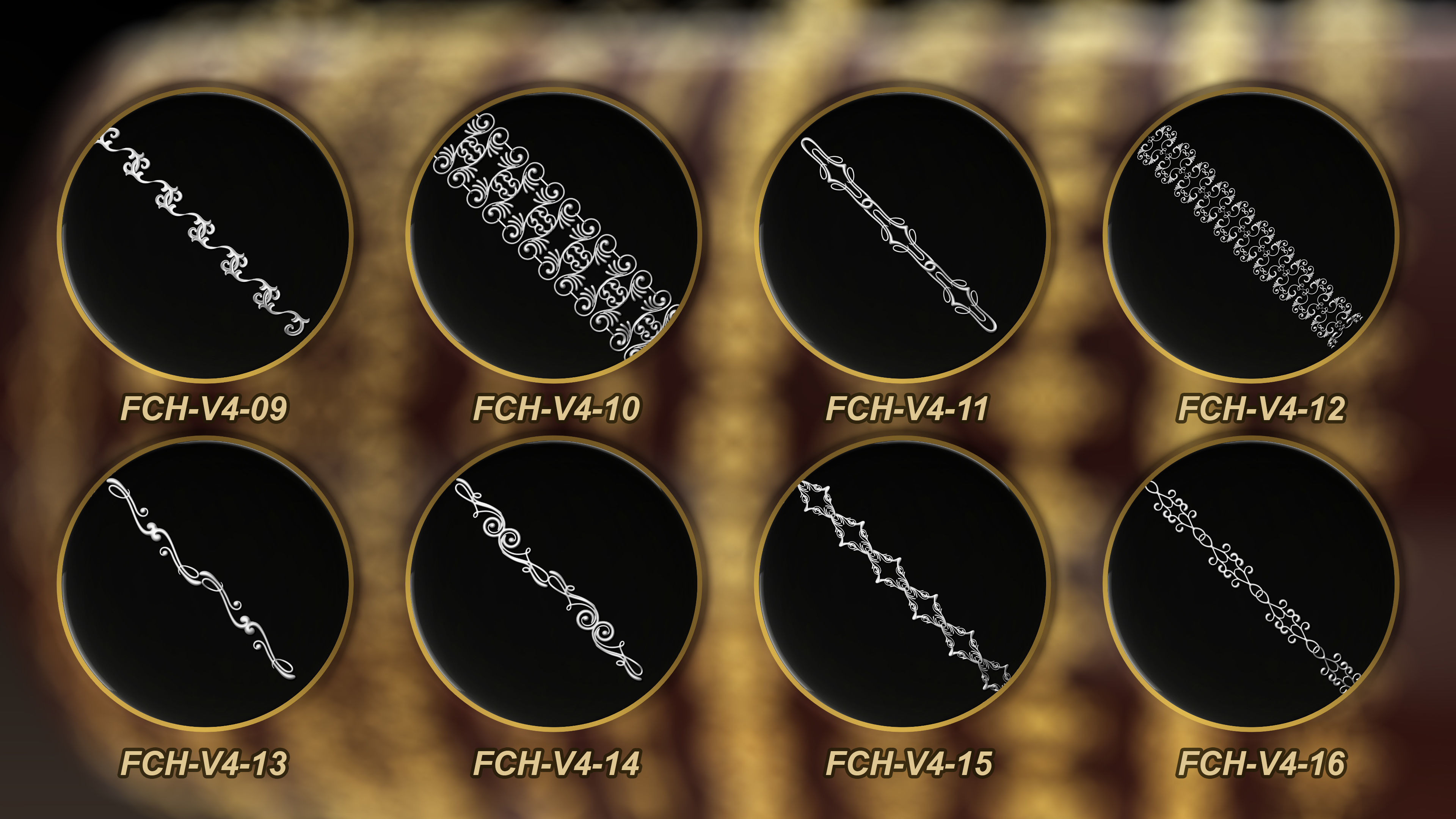 50 Chain 3D Model and Curve brush Vol 4 3D model_2