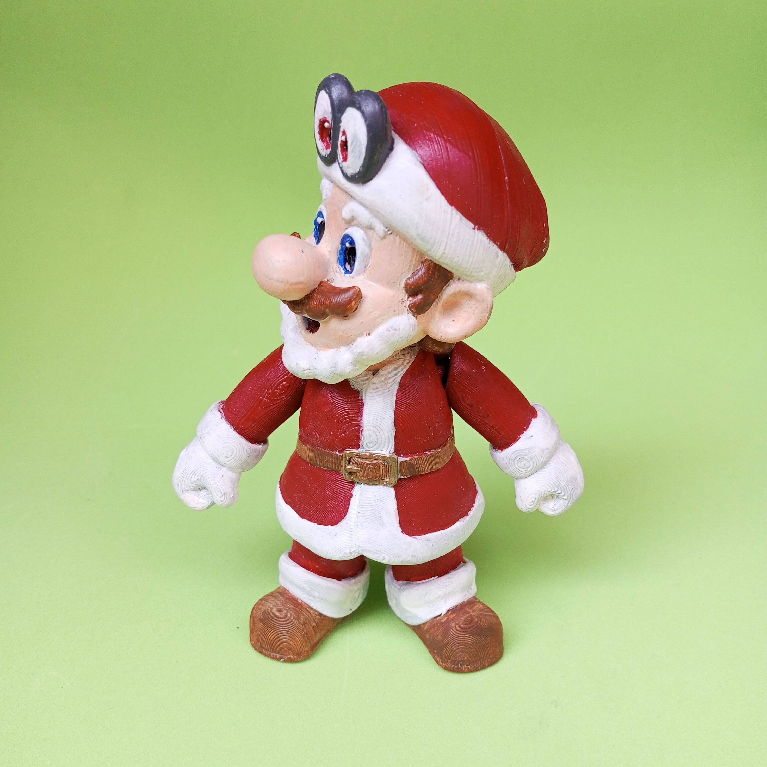 Santa Mario 3D Christmas Mario Bros Figure for Printing 3D print model_4