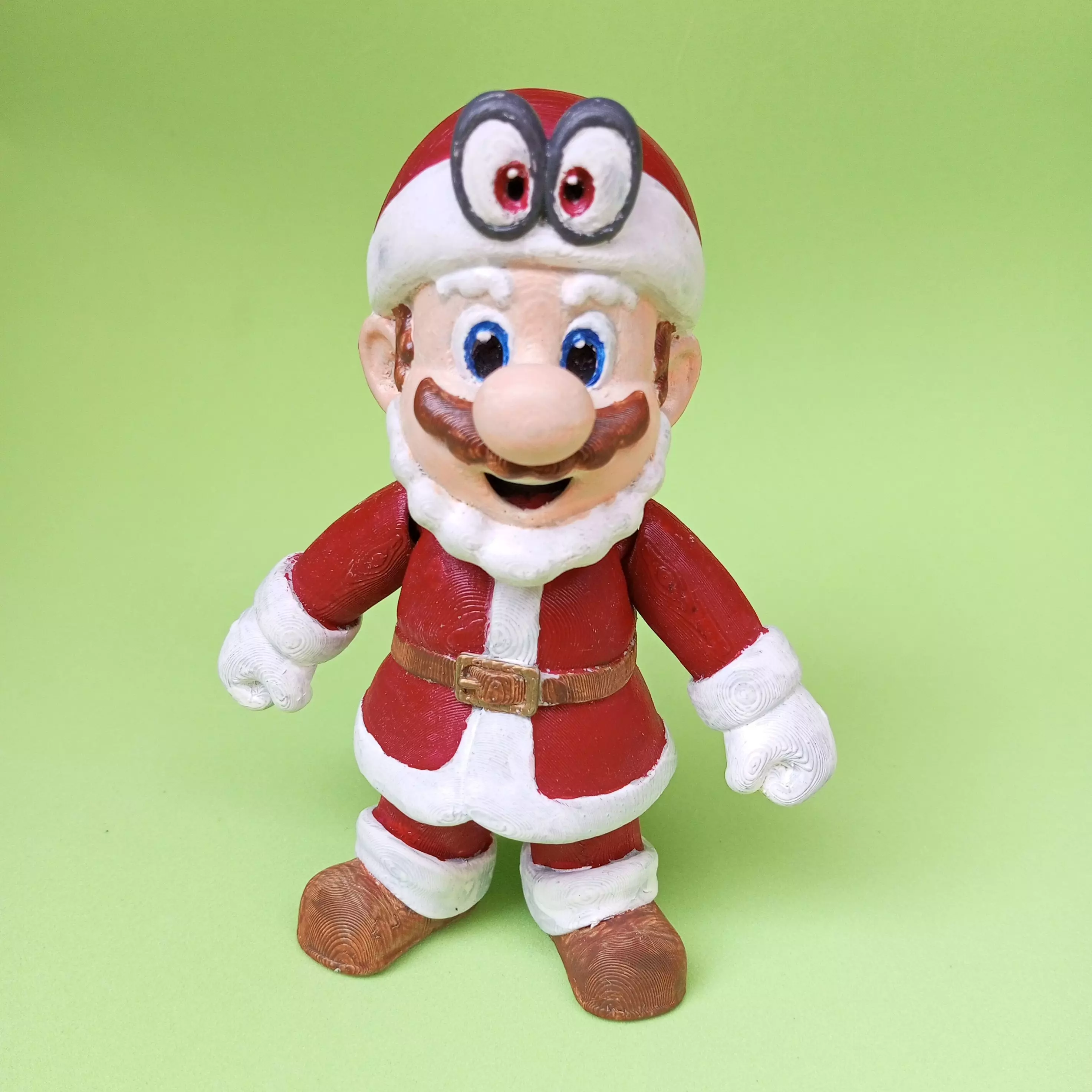 Santa Mario 3D Christmas Mario Bros Figure for Printing 3D print model_0