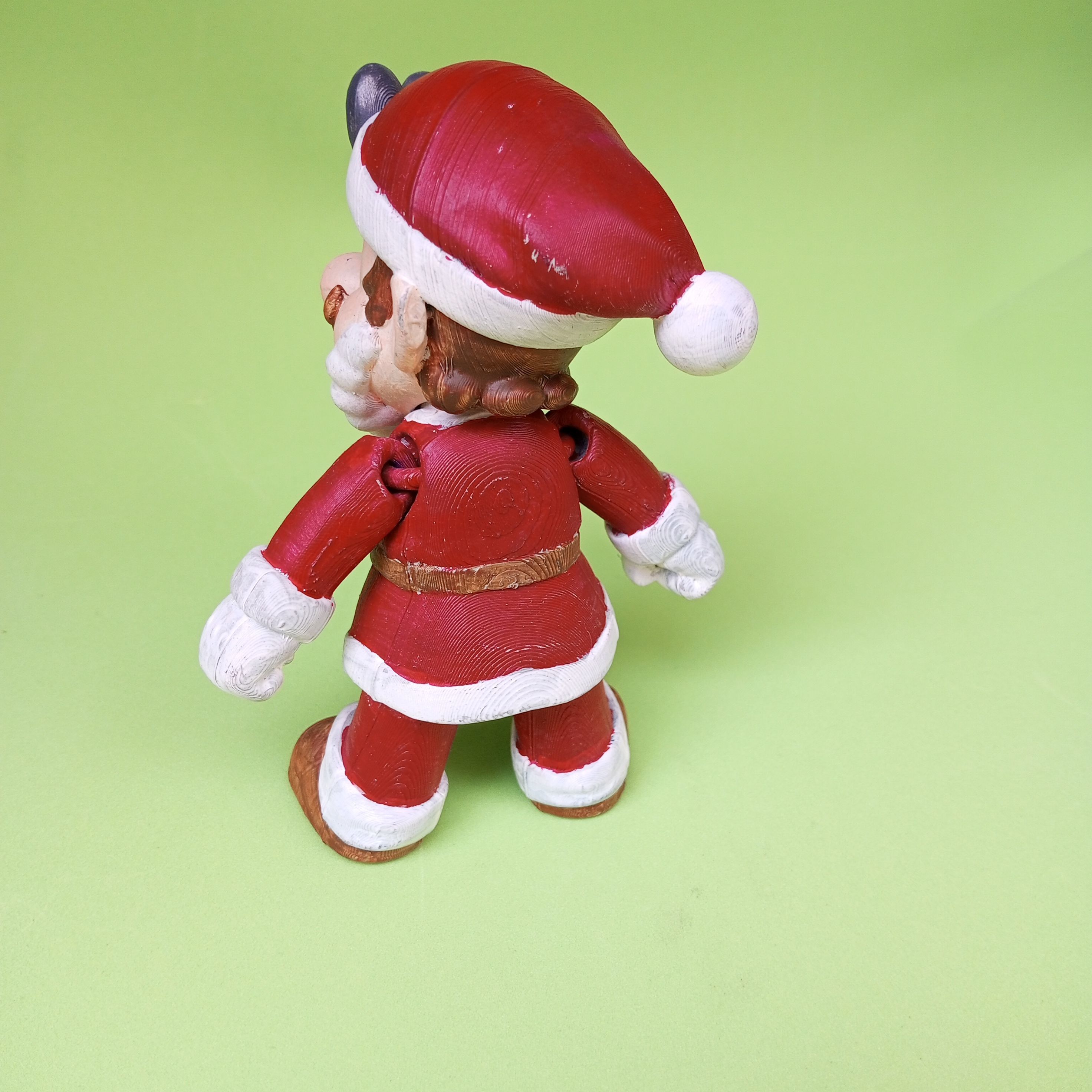 Santa Mario 3D Christmas Mario Bros Figure for Printing 3D print model_3