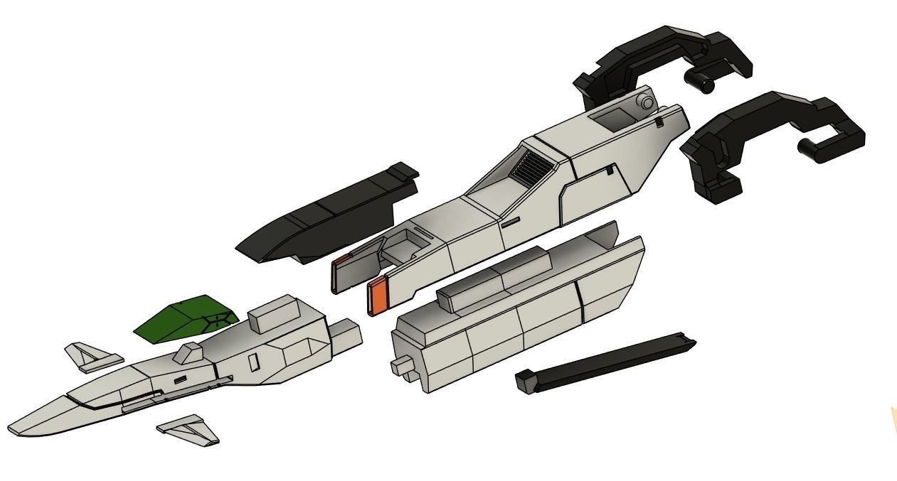 Gundam Kyrios GUST Conversion Kit 1I100 Scale  3D Print Files 3D print model_21
