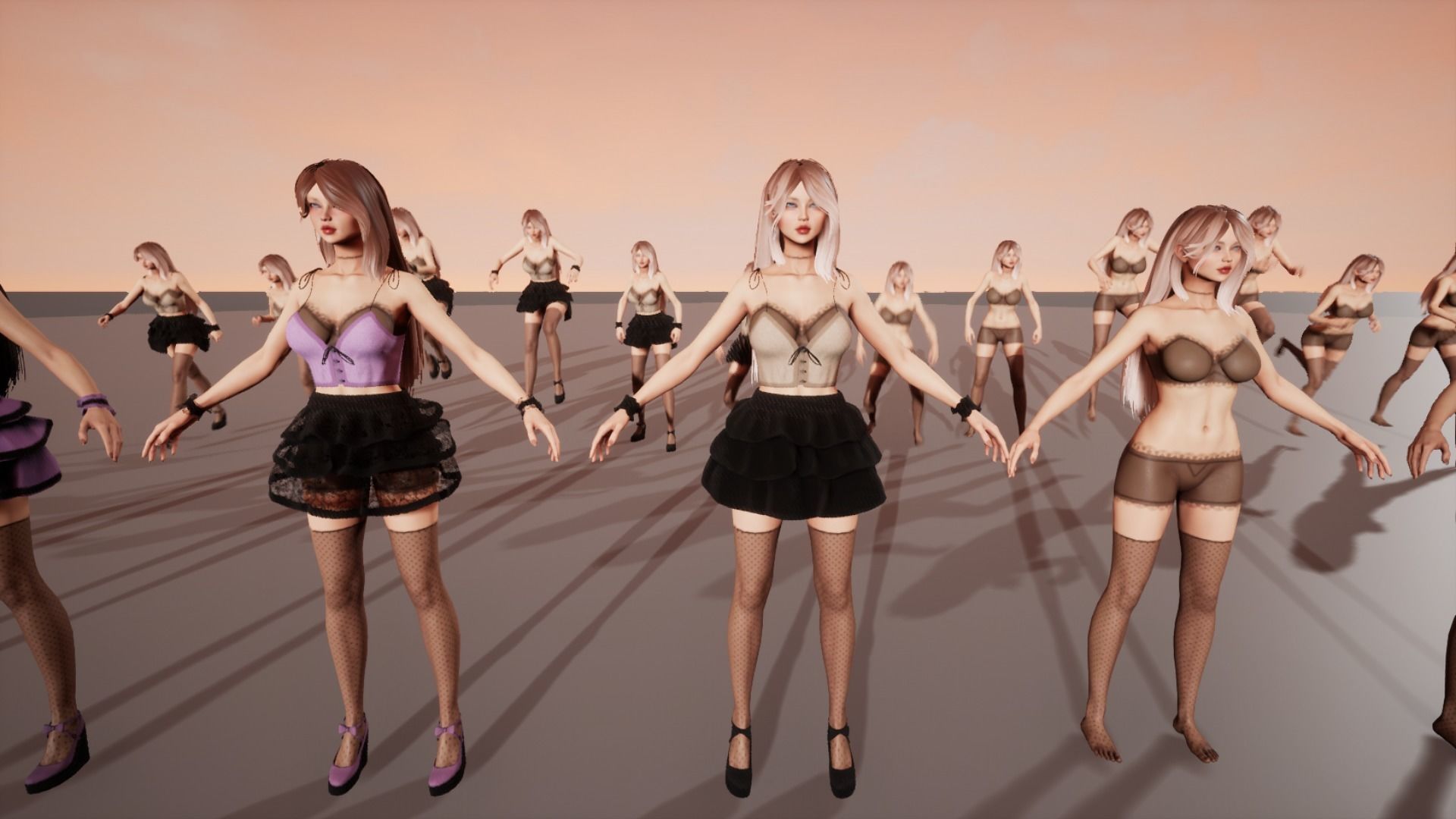 Party Girl Sophia Low-poly 3D model_25