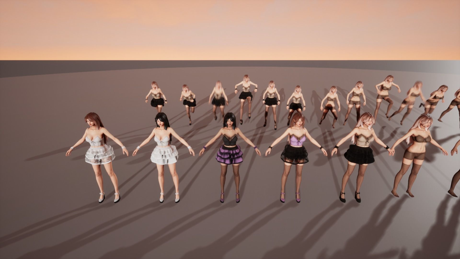 Party Girl Sophia Low-poly 3D model_19