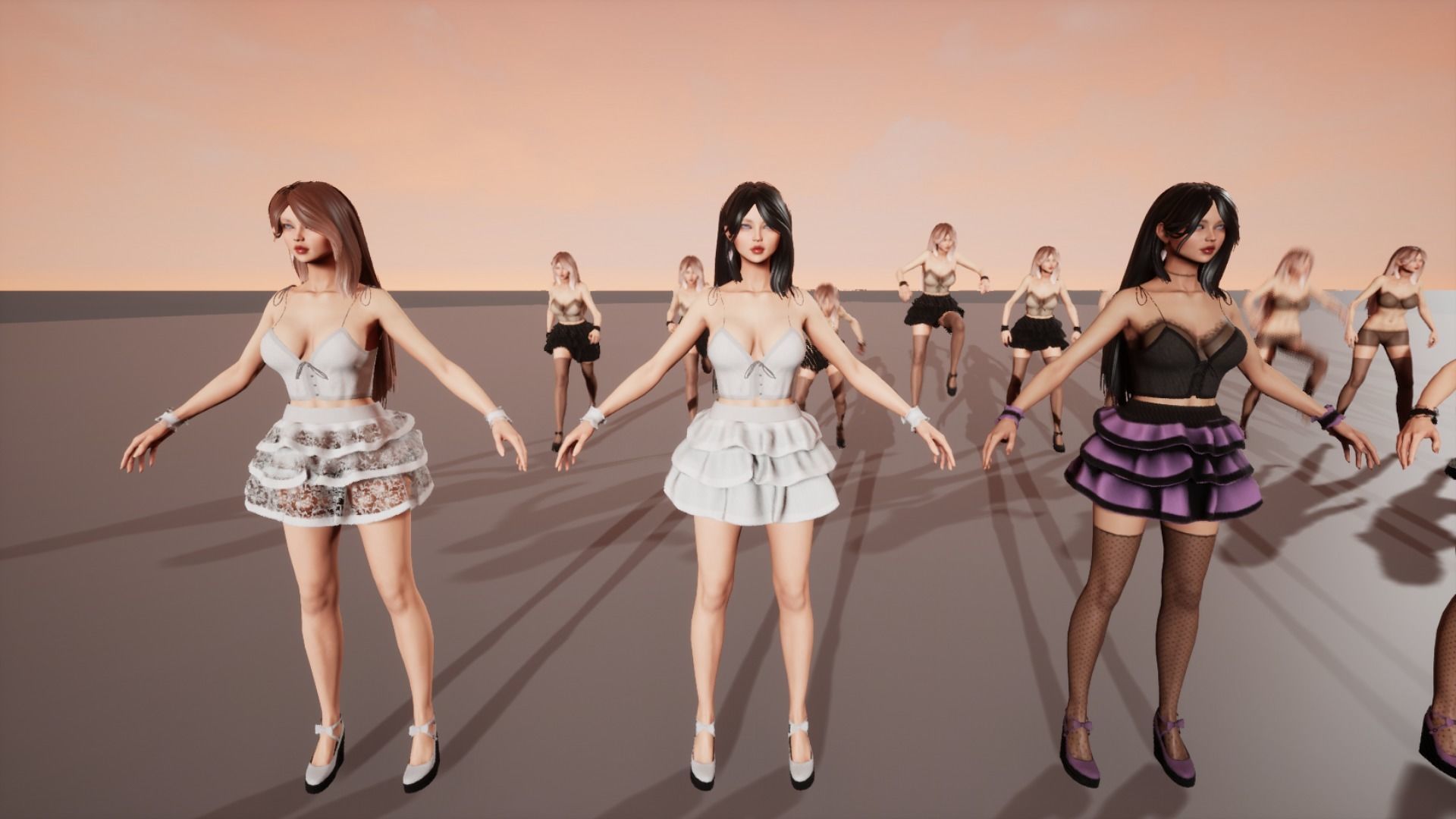 Party Girl Sophia Low-poly 3D model_24