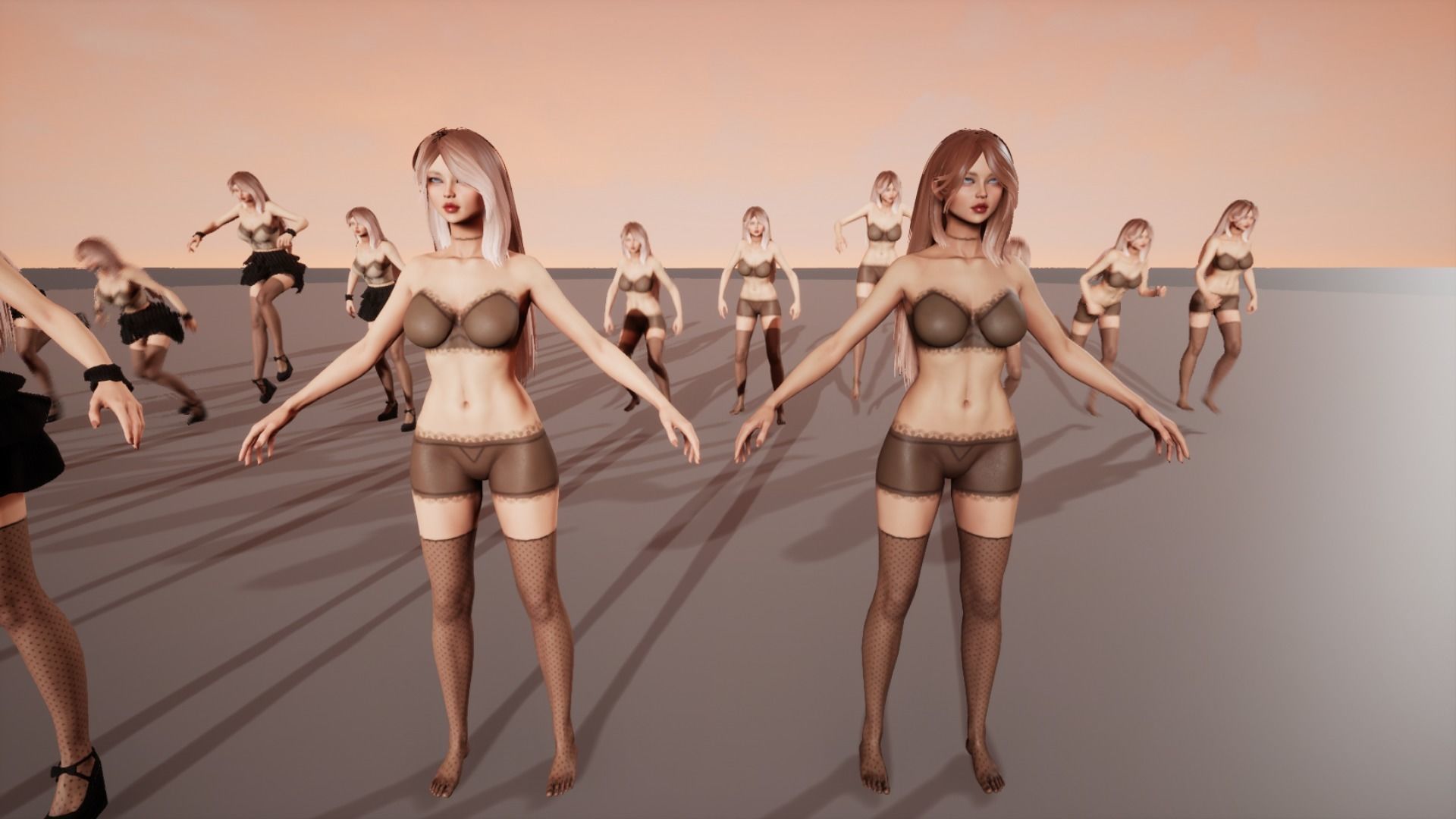 Party Girl Sophia Low-poly 3D model_23