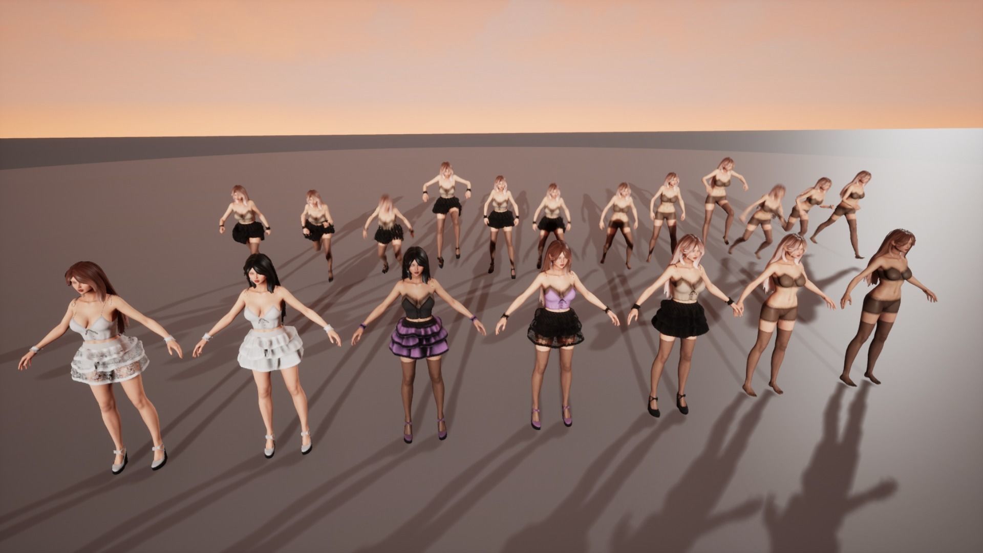 Party Girl Sophia Low-poly 3D model_21