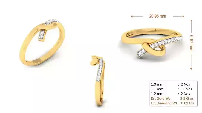 Diamond Ring for Women 3D print model