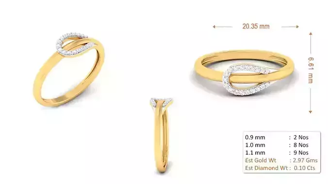 Diamond Ring for Women 3D print model