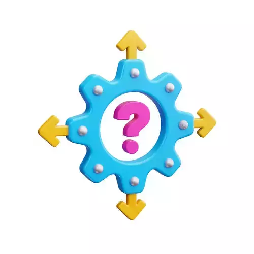 Decision Making Gear Cogwheel Direction Arrow - 3D Model Low-poly 3D model
