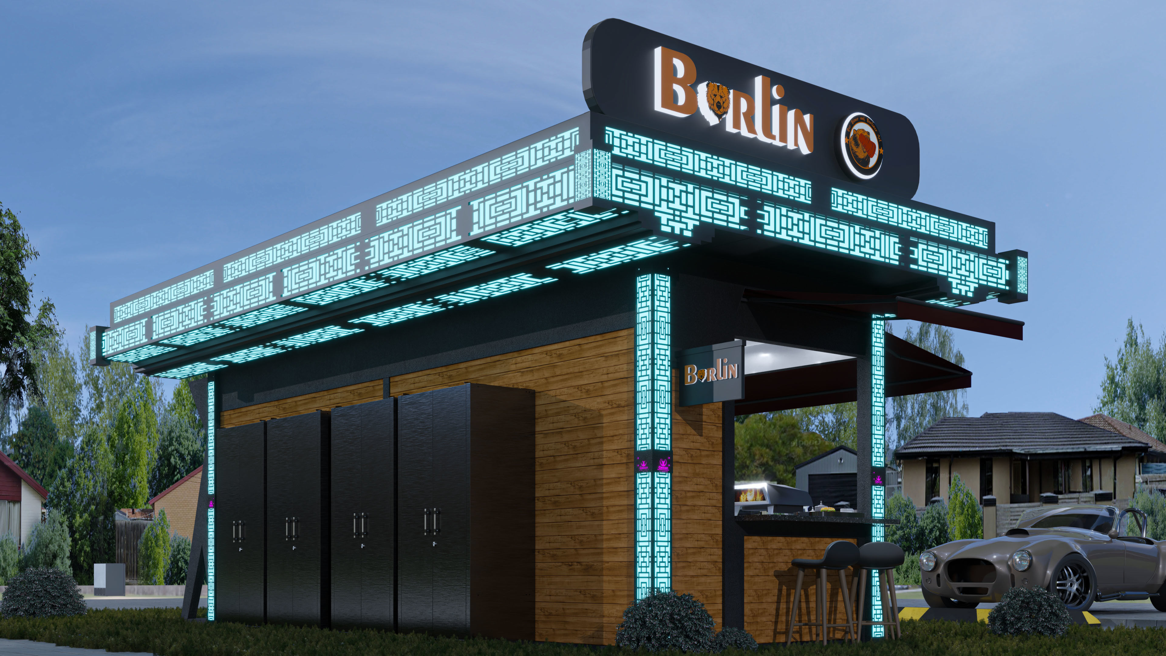 CONTAINER FOOD TRUCK IMMBIS BERLIN 3D model_11
