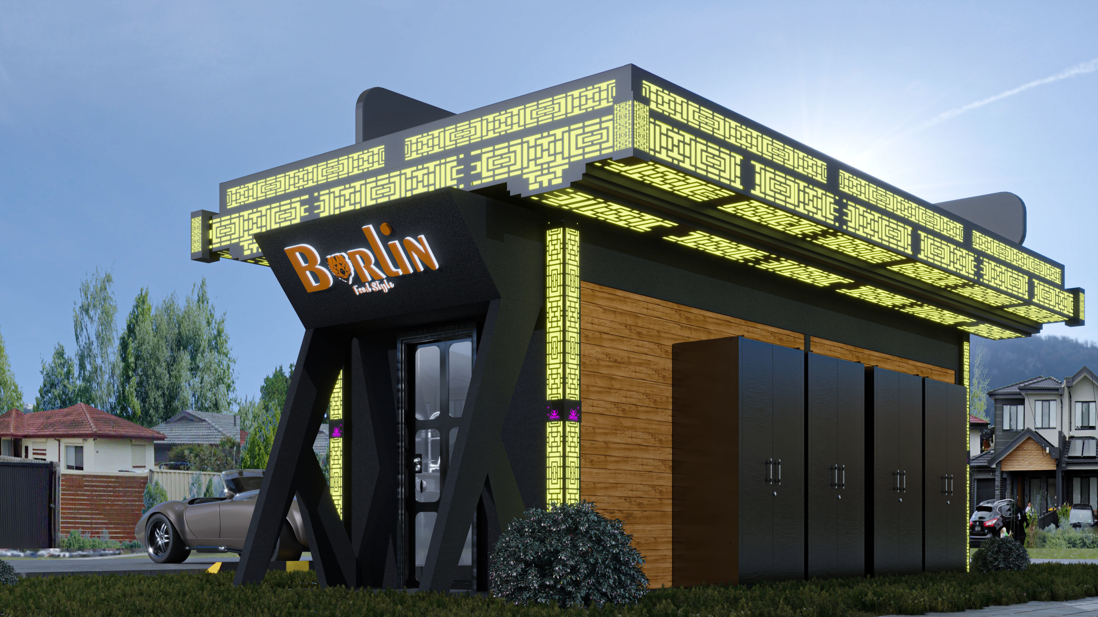 CONTAINER FOOD TRUCK IMMBIS BERLIN 3D model_4