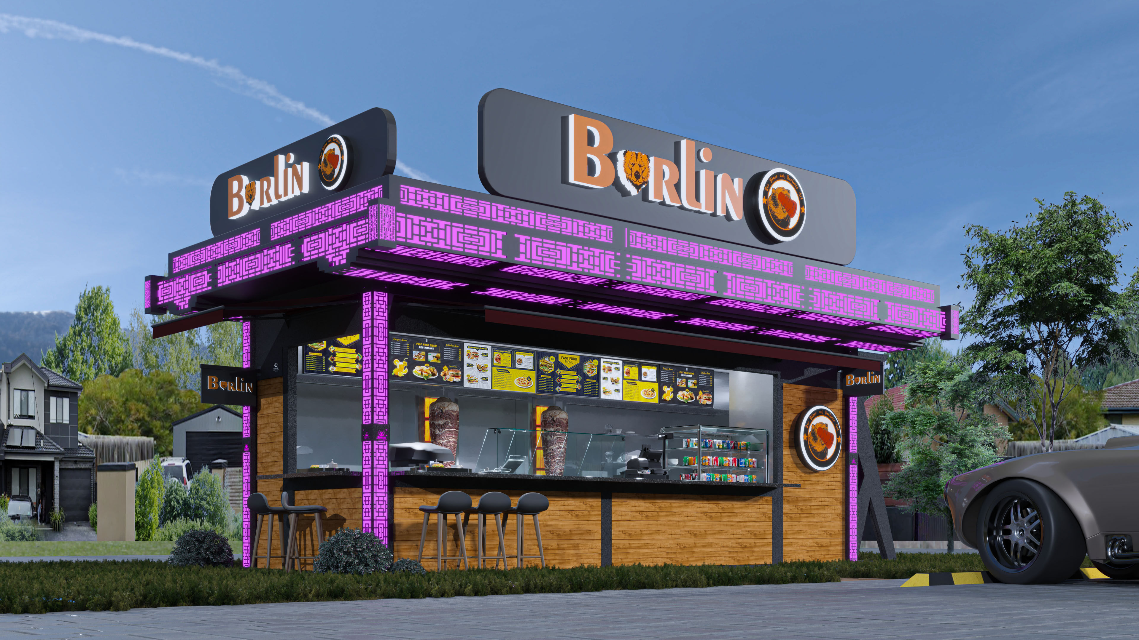 CONTAINER FOOD TRUCK IMMBIS BERLIN 3D model_2